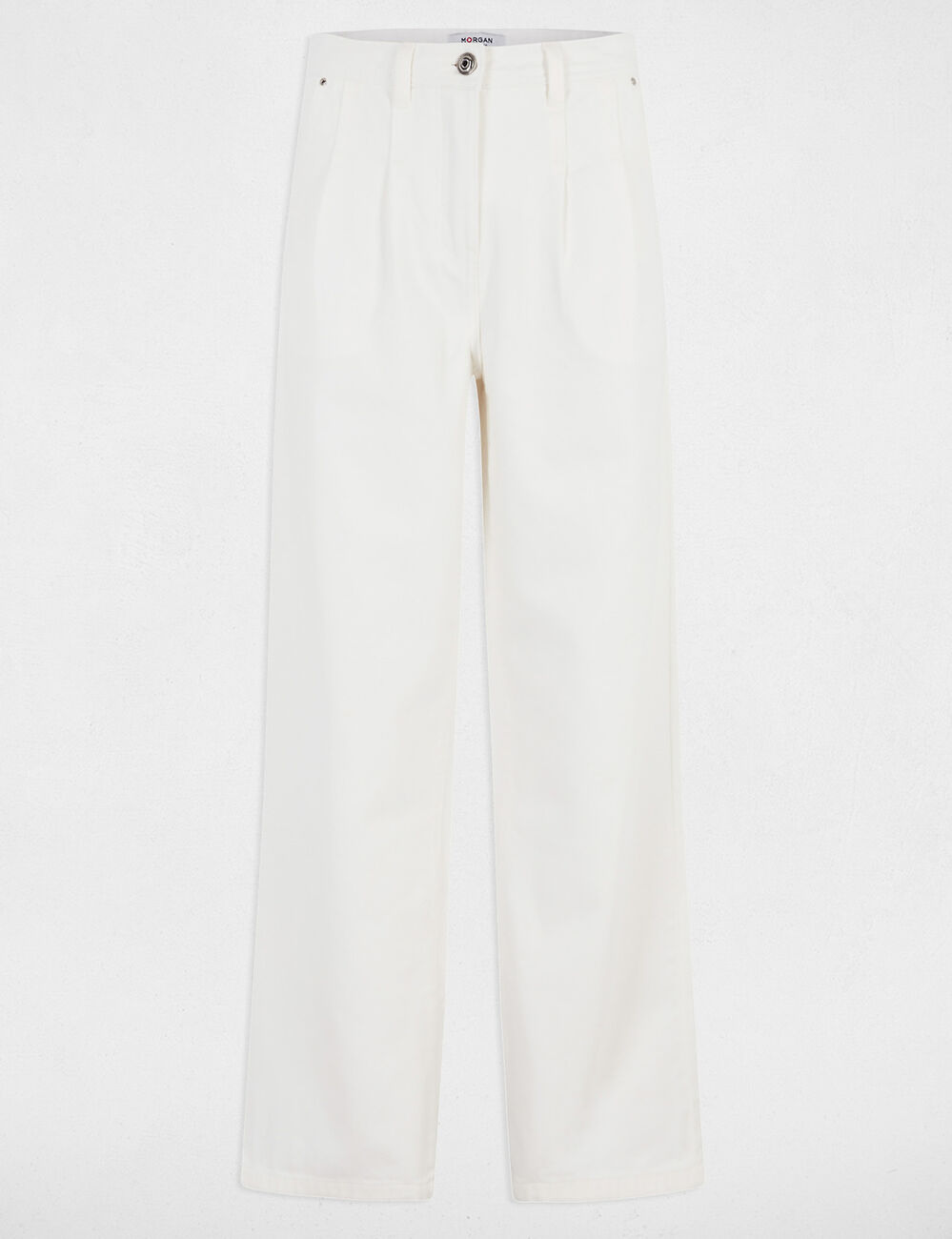 Vaquero pernera ancha blanco mujer