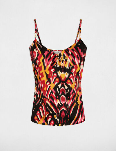 Top estampado tirantes finos multico mujer
