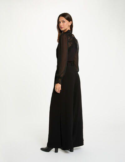 Body de encaje negro mujer