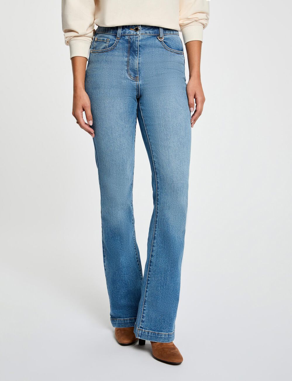 Vaqueros bootcut denim stone mujer