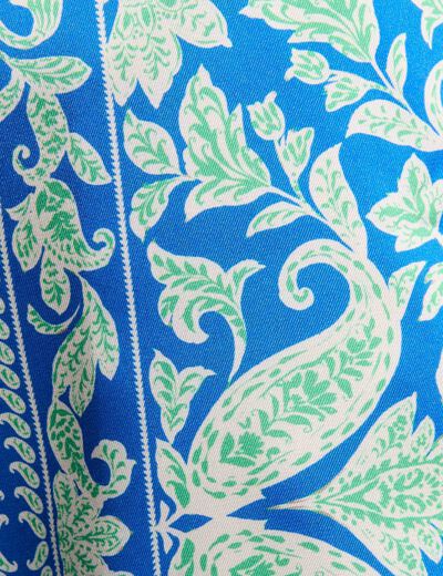 Pantalón ancho estampado multicolor mujer