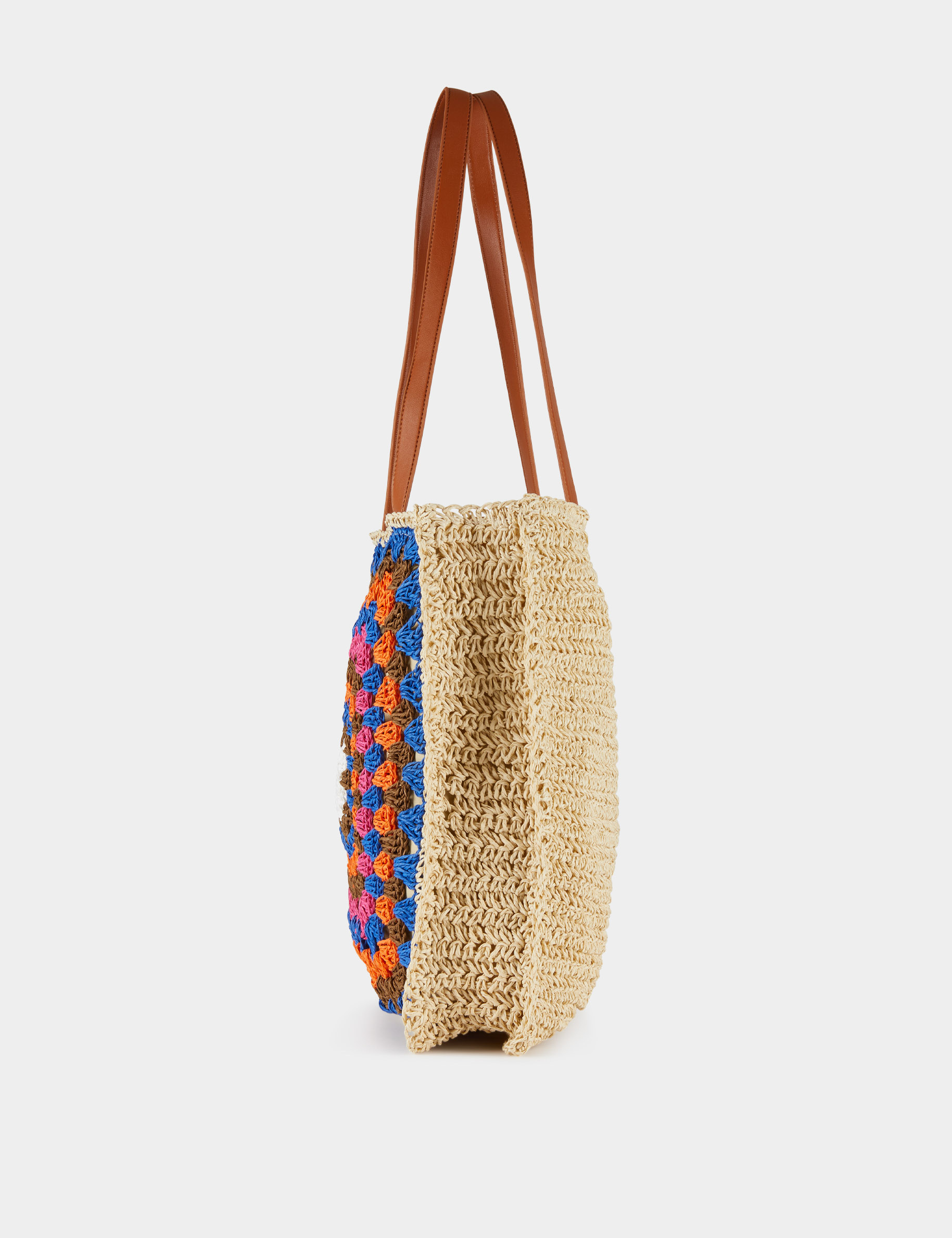 bolso de la cesta efecto trenzado multico mujer Bolso de la cesta efecto trenzado multico mujer