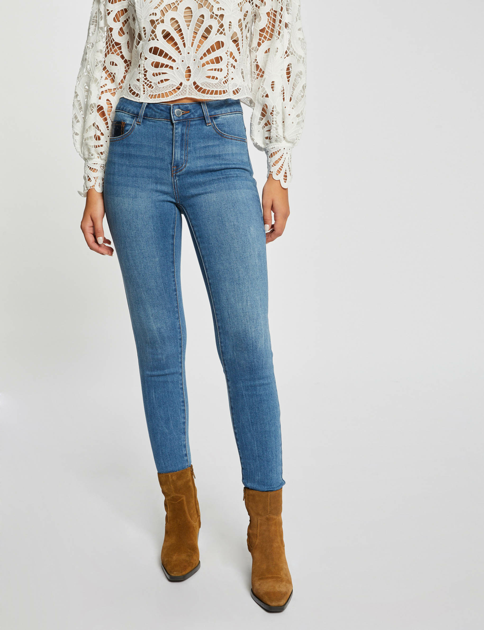 vaquero skinny detalles de lentejuelas vaquero stone mujer Vaquero skinny detalles de lentejuelas vaquero stone mujer