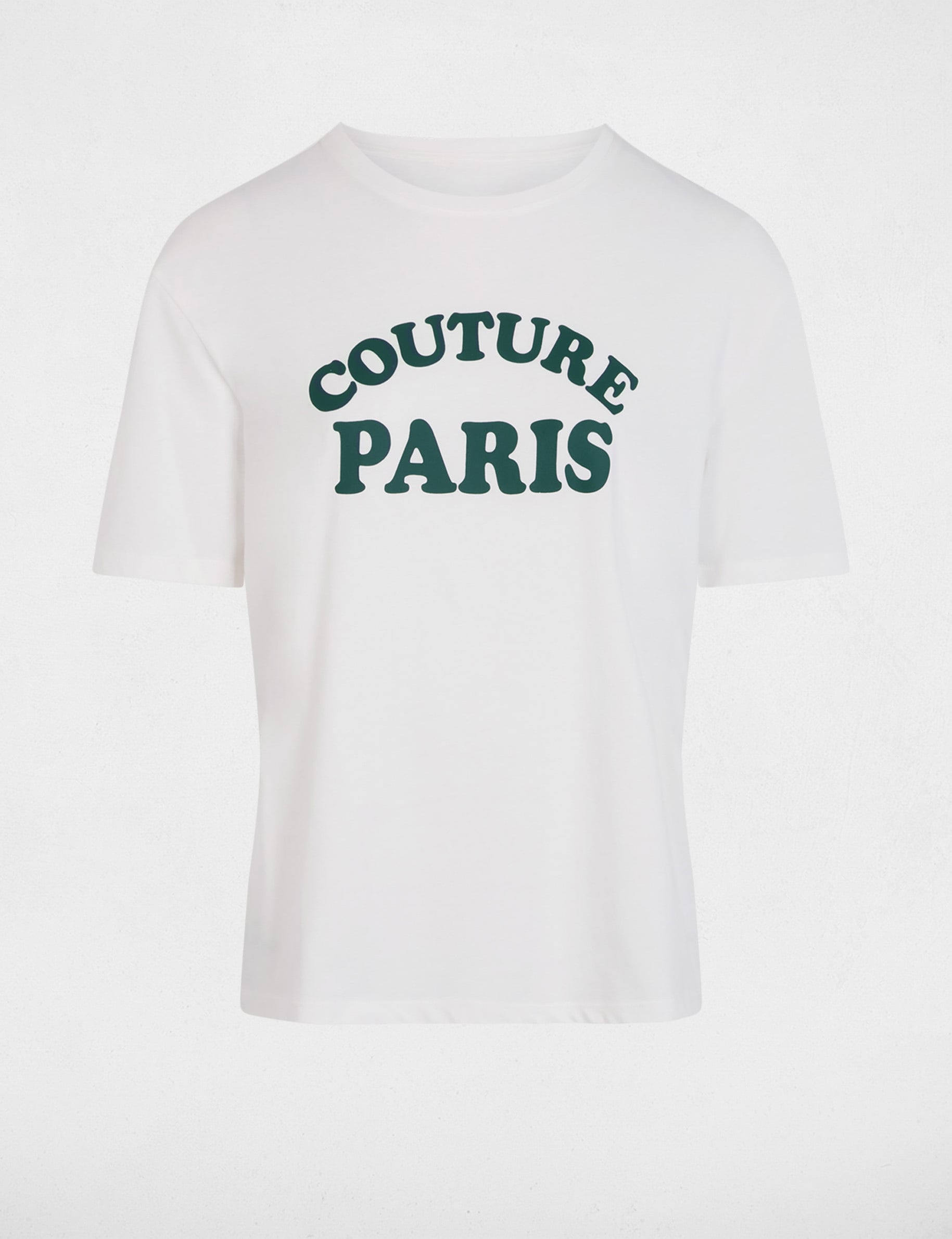 Camiseta de manga corta blanco mujer