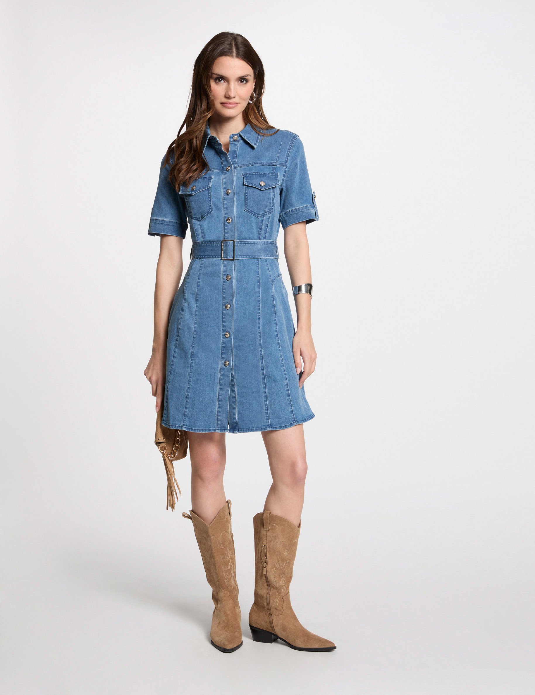 vestido corto vaquero denim stone mujer Vestido corto vaquero denim stone mujer