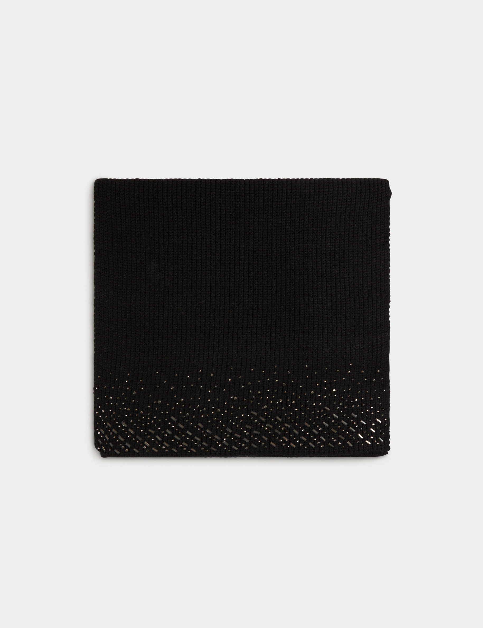 bufunda de punto con strass negro mujer Bufunda de punto con strass negro mujer
