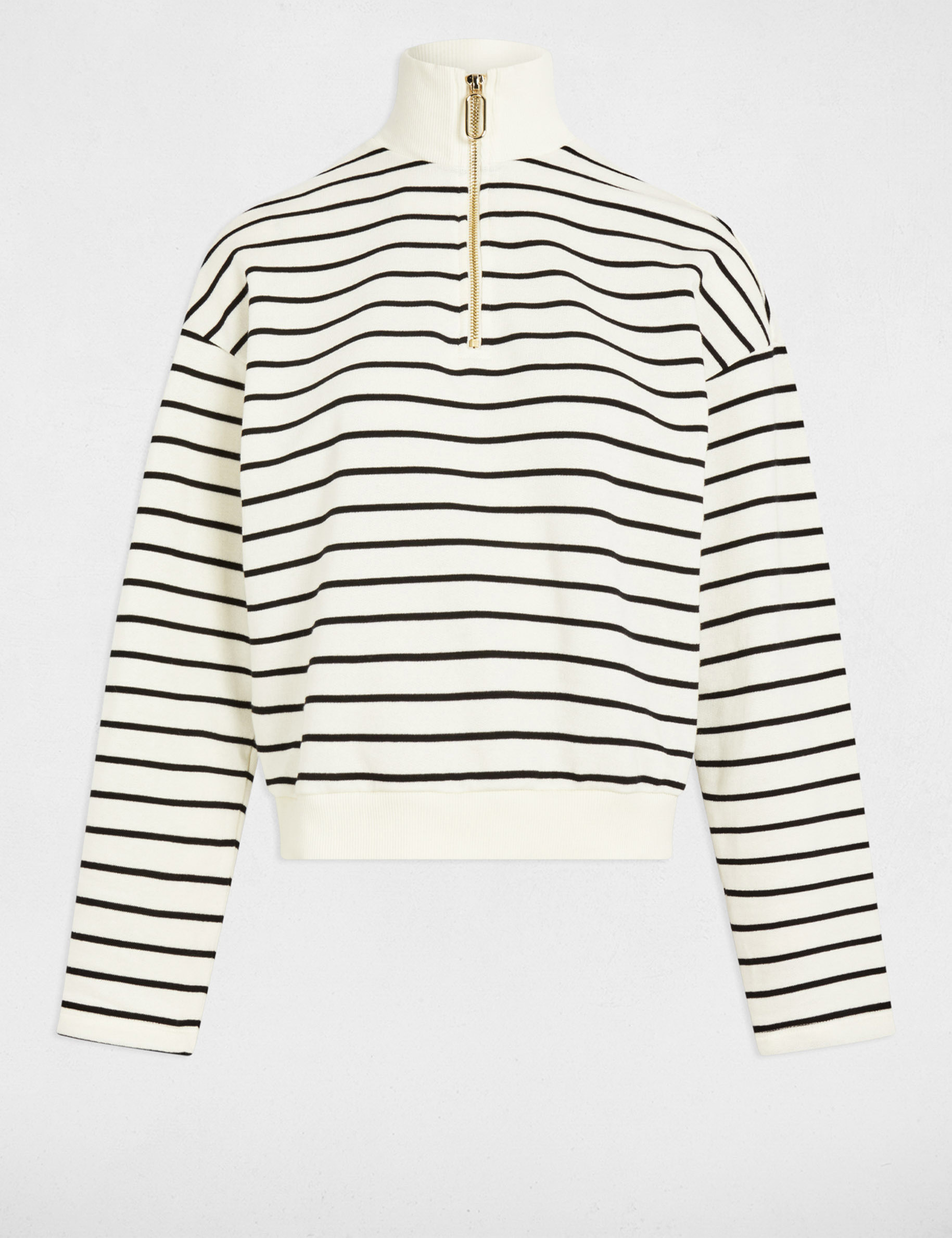 sudadera manga larga rayas blanco mujer Sudadera manga larga rayas blanco mujer