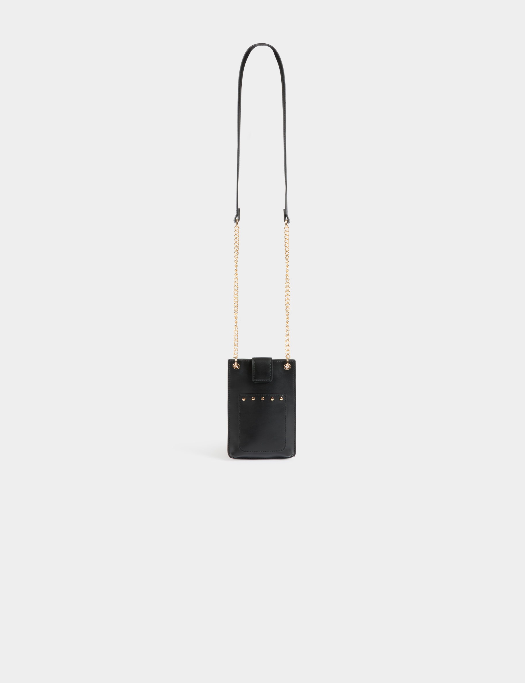bolso para telefono tachuelas negro mujer Bolso para teléfono tachuelas negro mujer