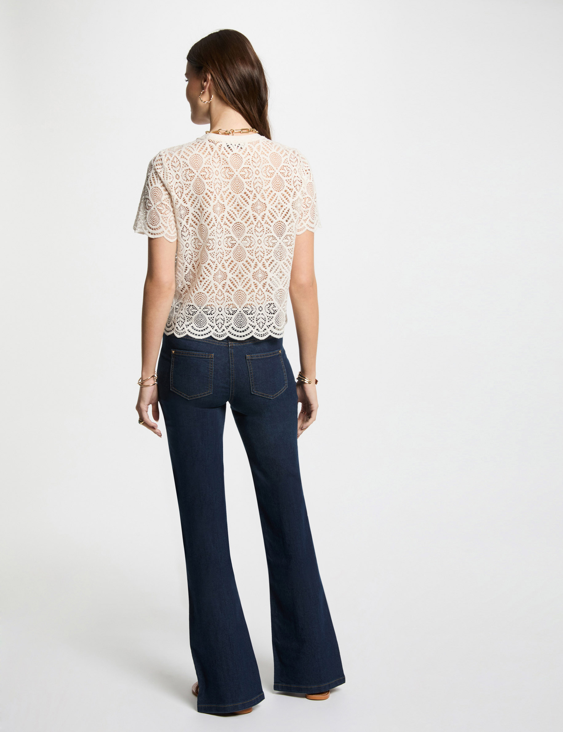 vaquero boot cut denim crudo mujer Vaquero boot-cut denim crudo mujer