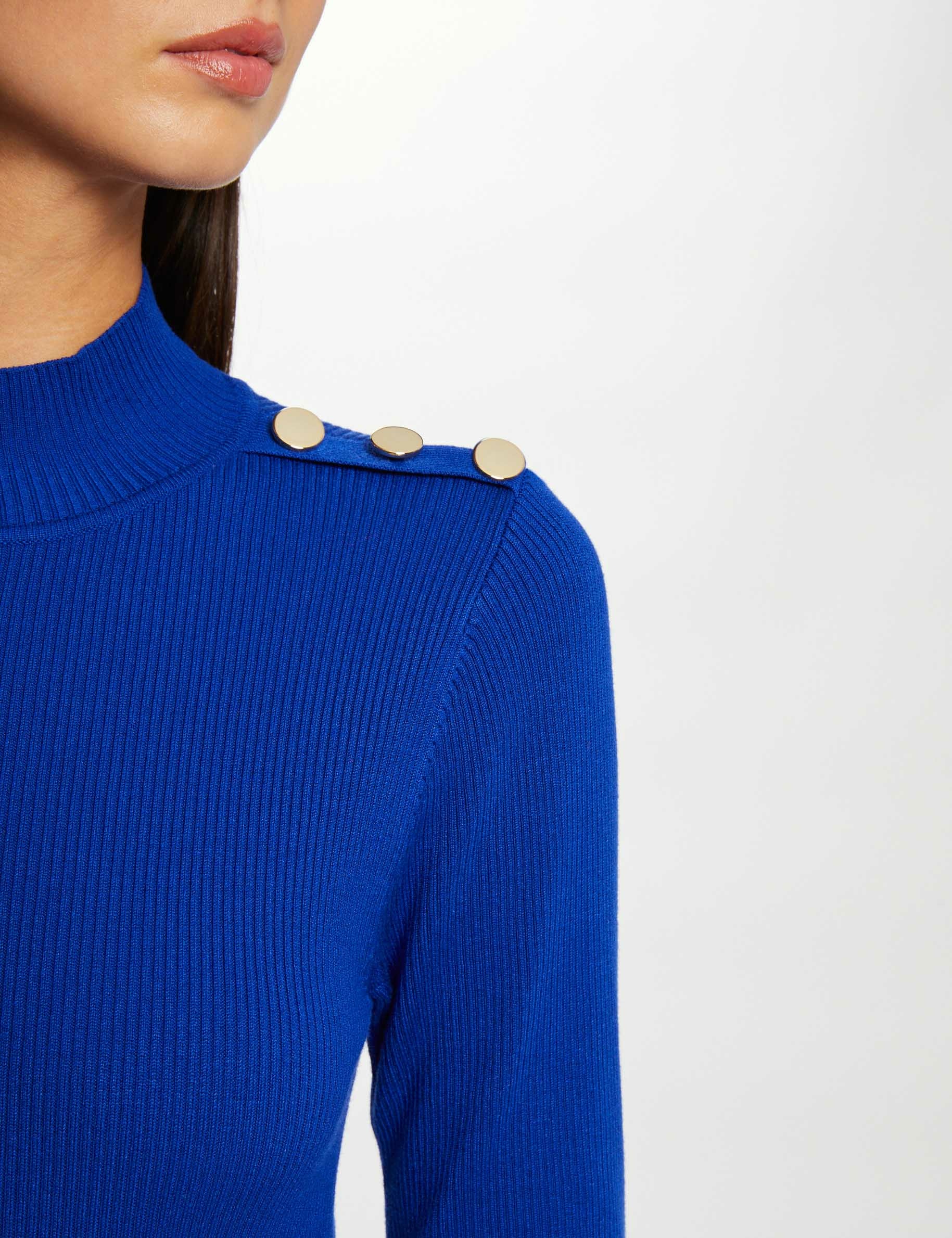 vestido punto largo espalda descubierta azul electrico mujer Vestido punto largo espalda descubierta azul eléctrico mujer