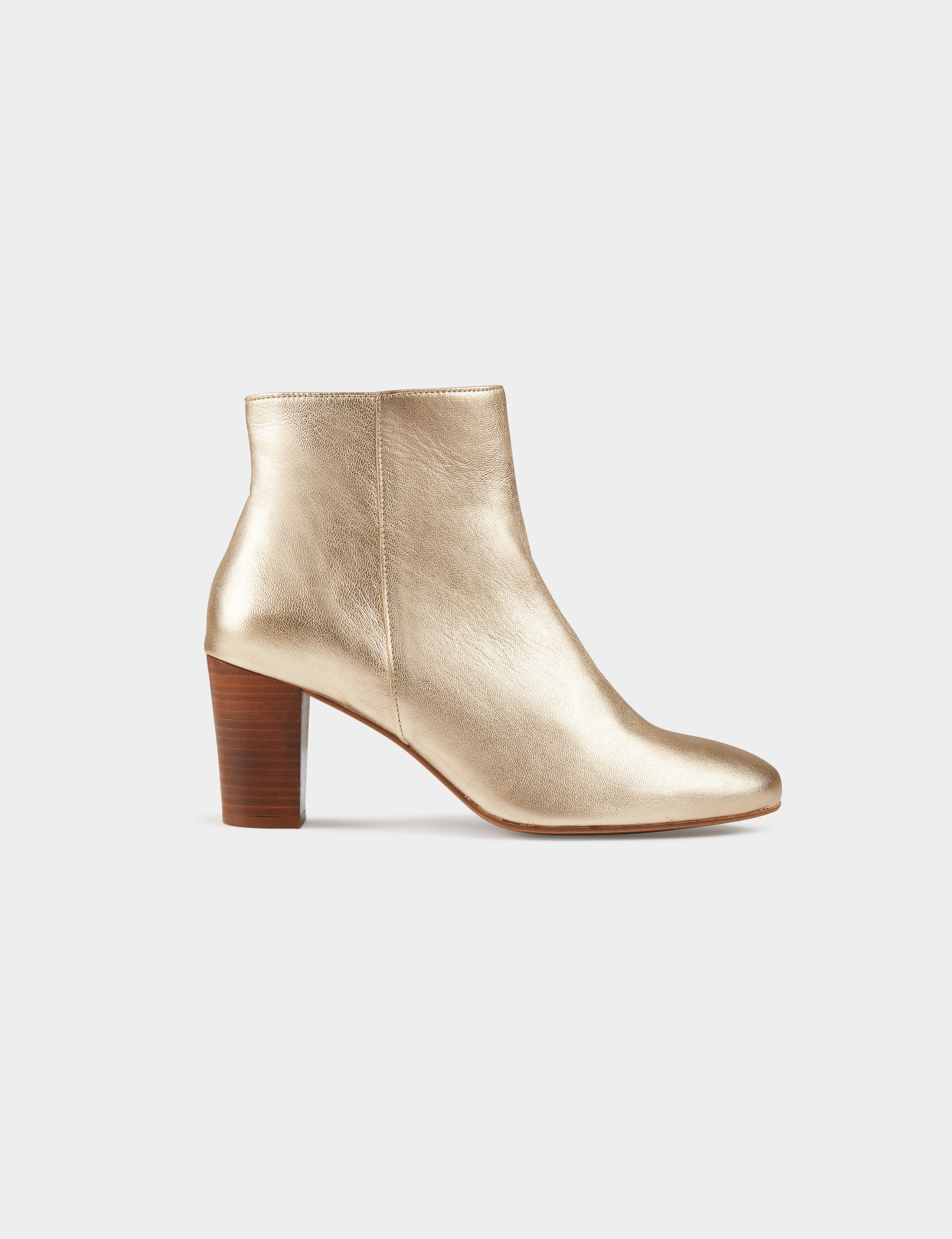 botines metalizados de cuero dorado mujer Botines metalizados de cuero dorado mujer