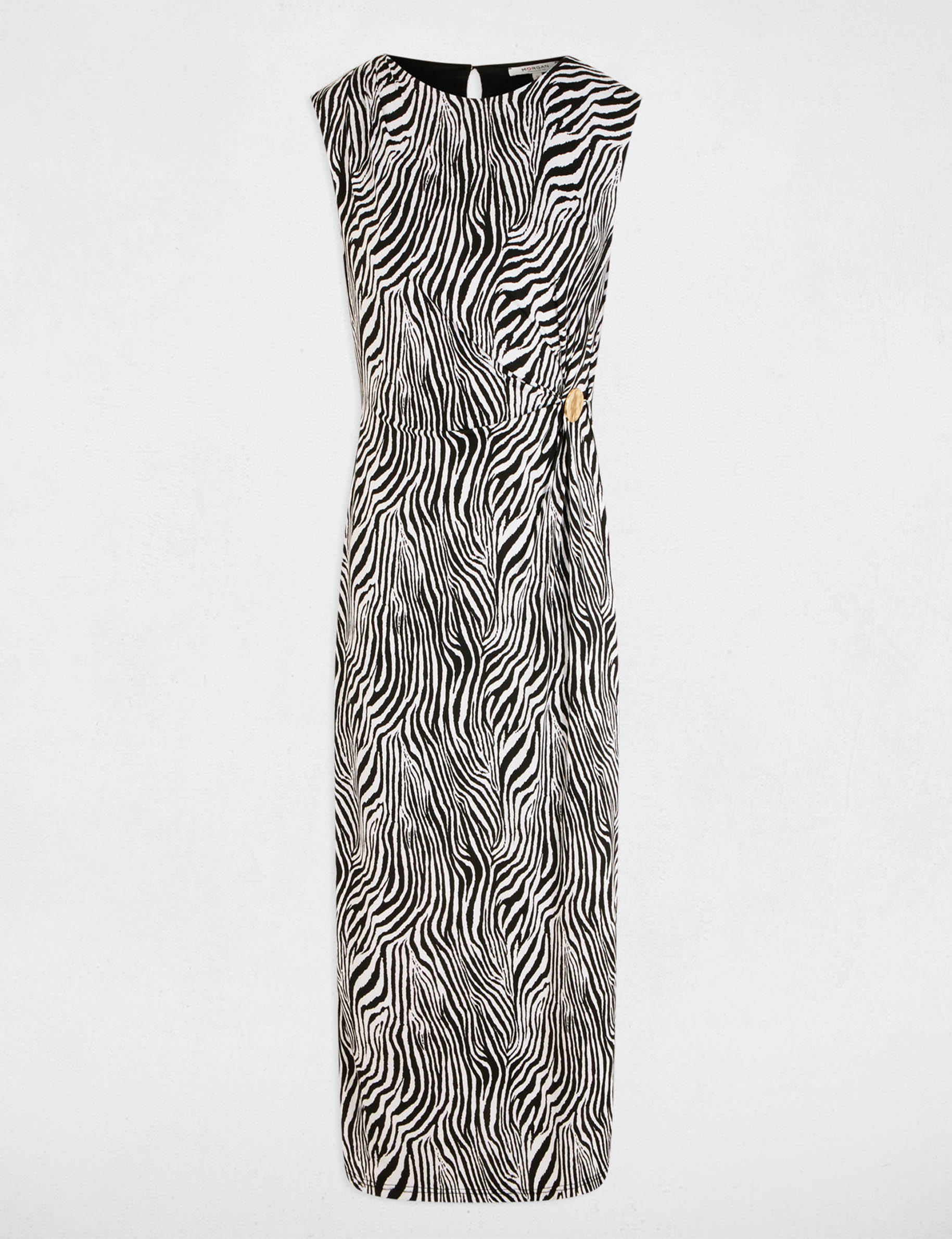 Vestido largo sin mangas multicolor mujer