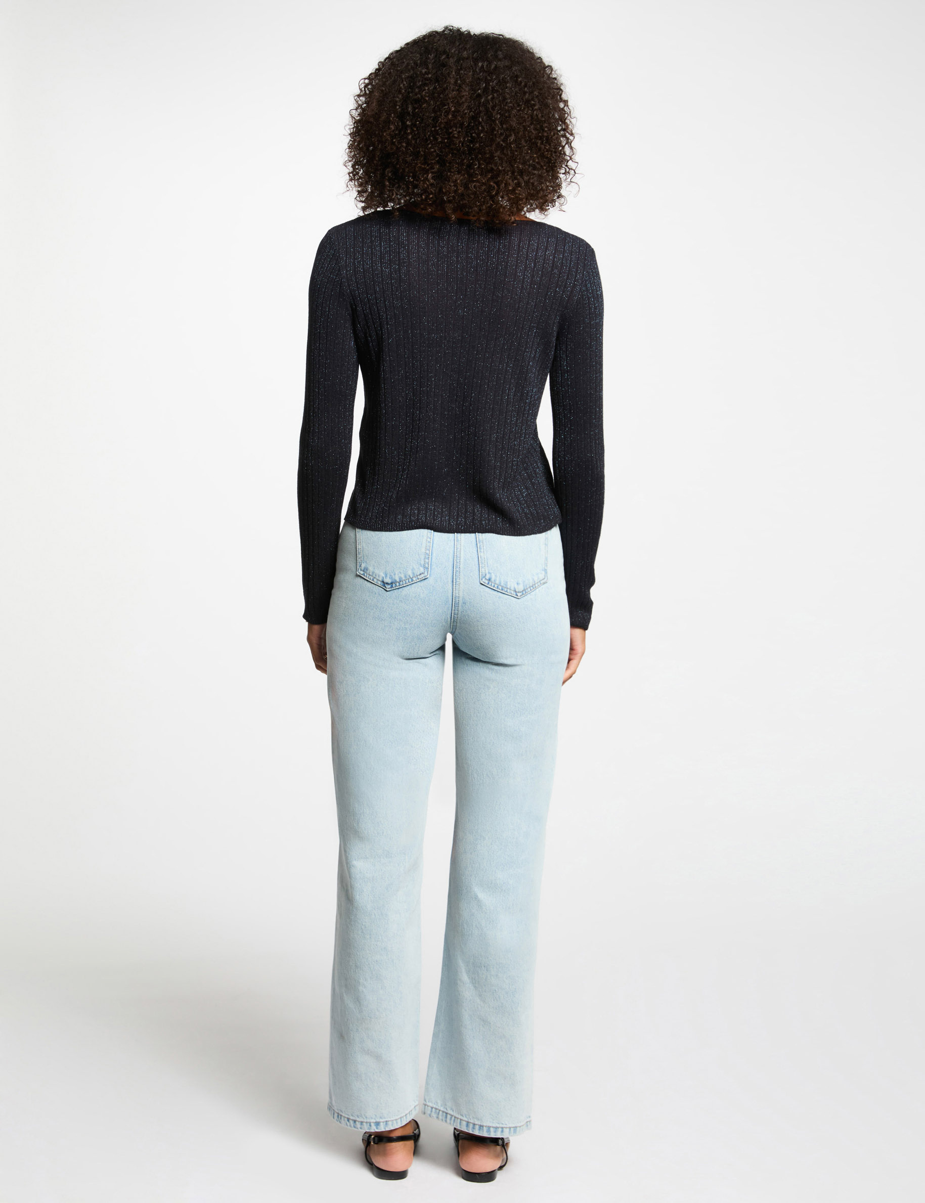 cardigan manga larga azul marino mujer Cárdigan manga larga azul marino mujer