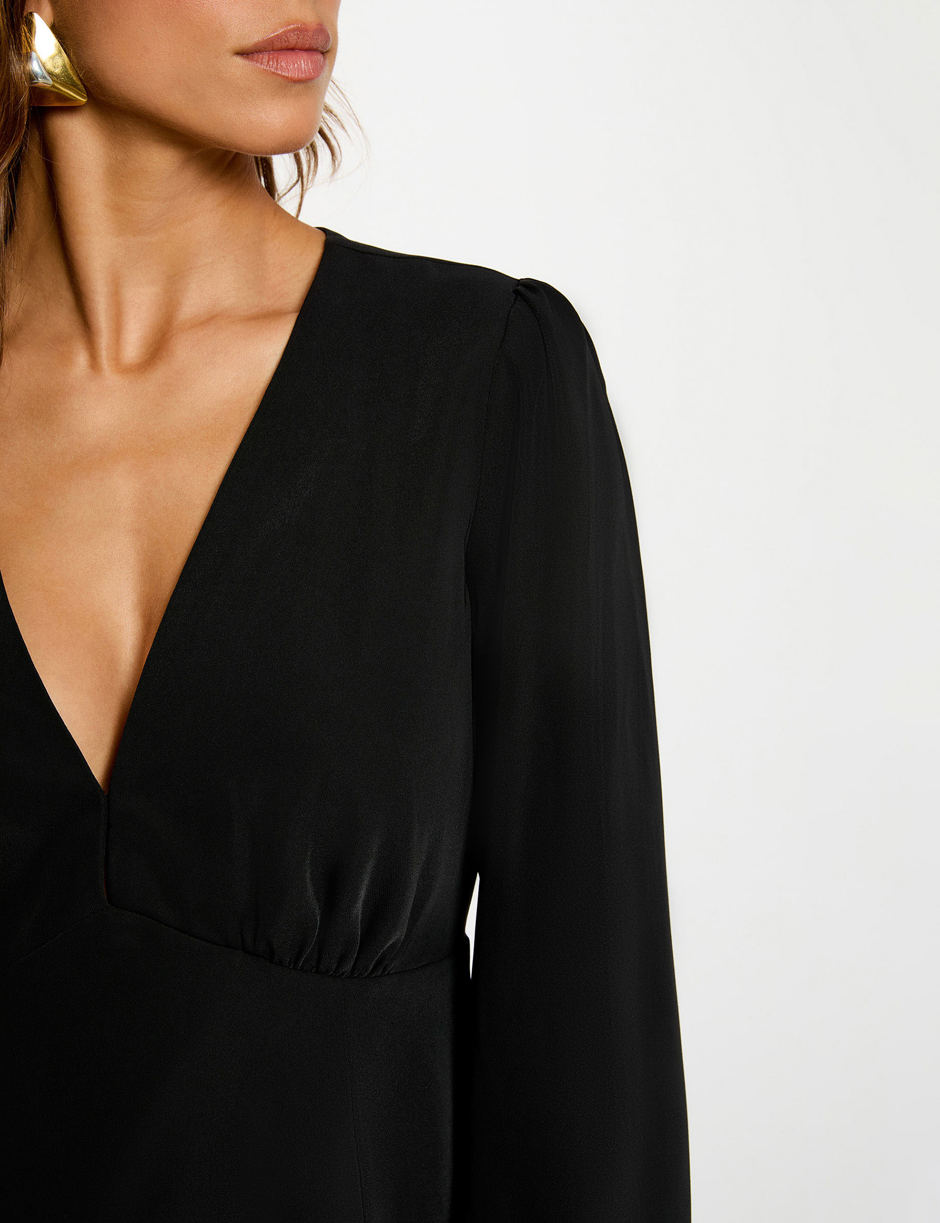 vestido corto evase negro mujer Vestido corto evasé negro mujer