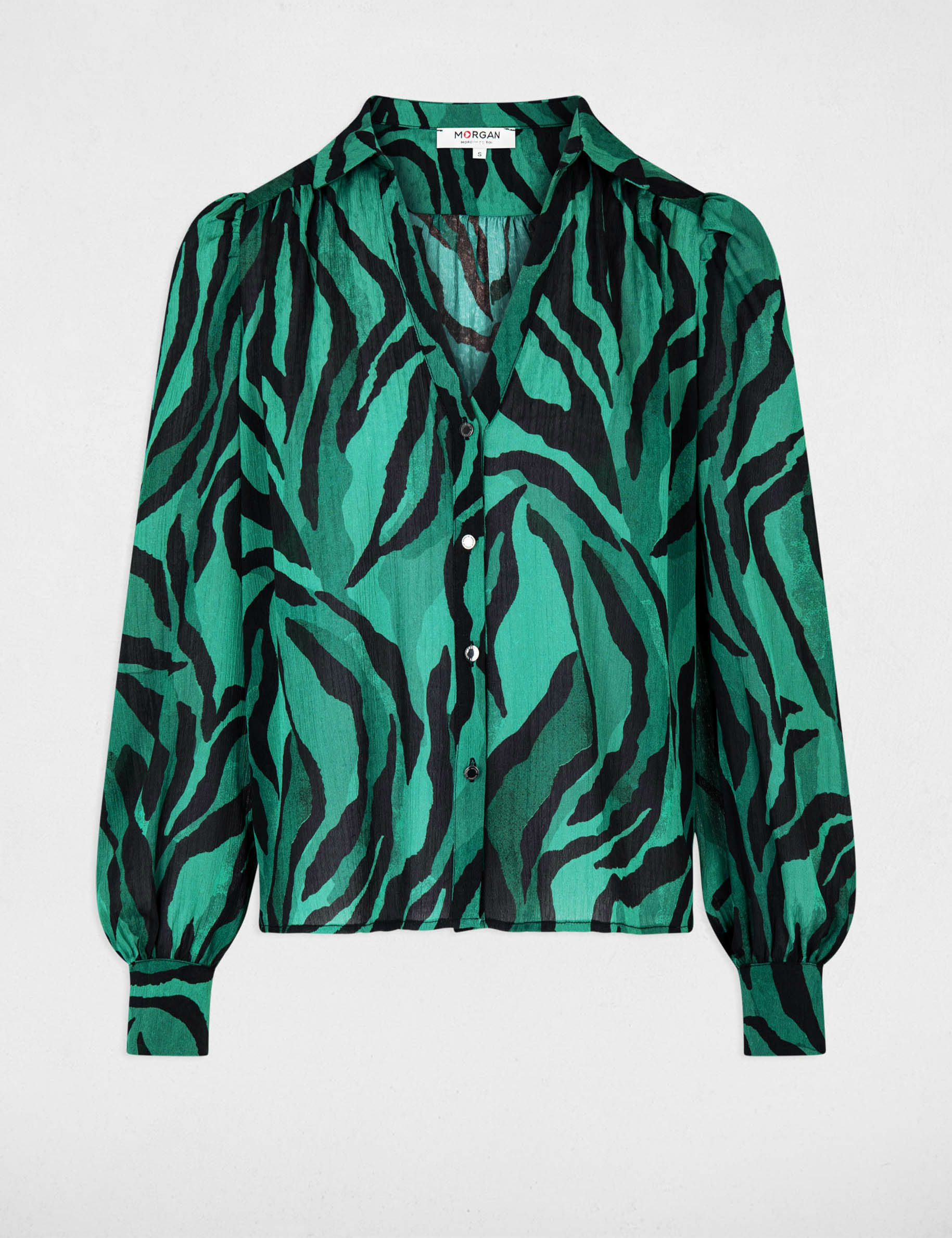 Camisa manga 3/4 estampado animal multico mujer