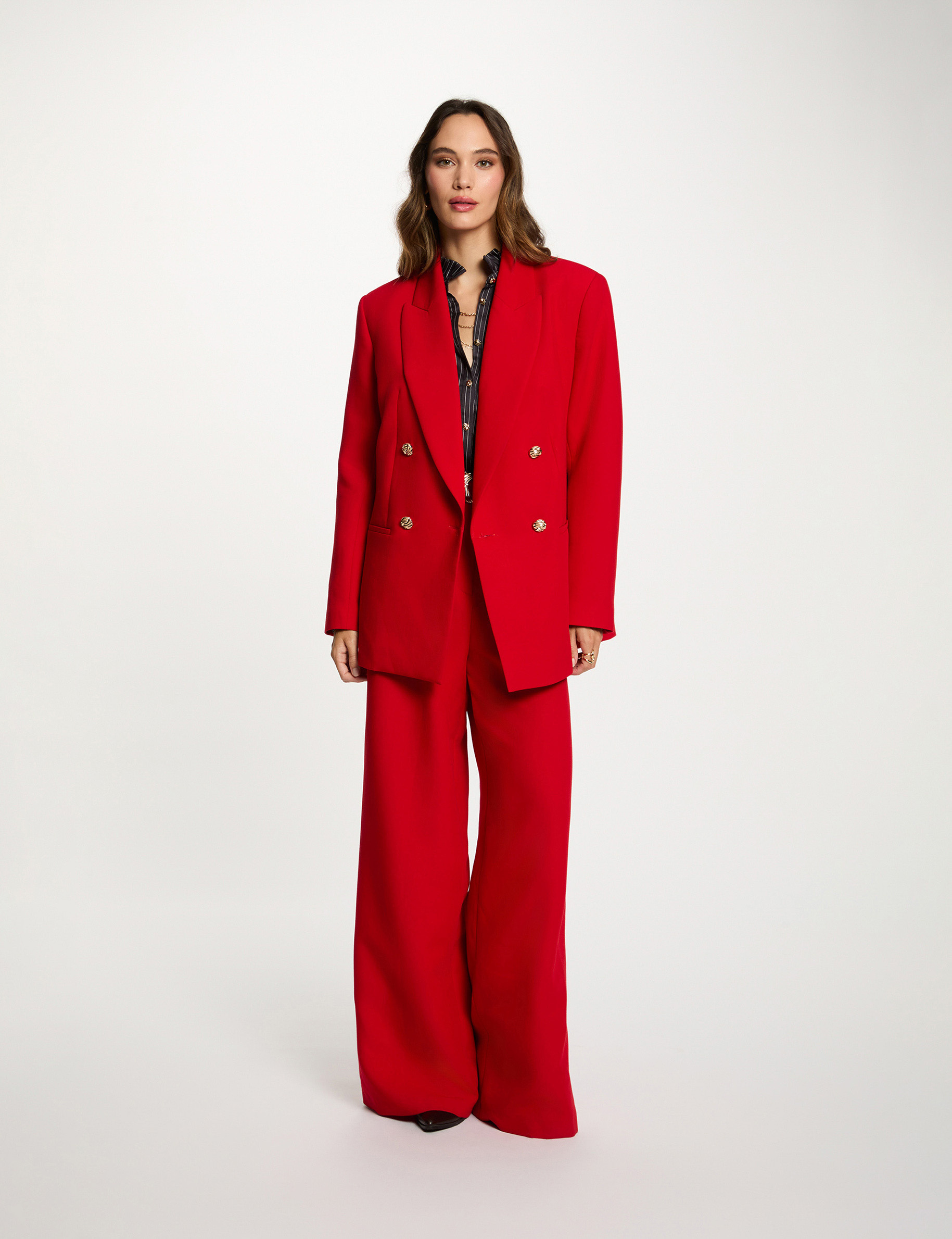 Blazer oversize rojo mujer
