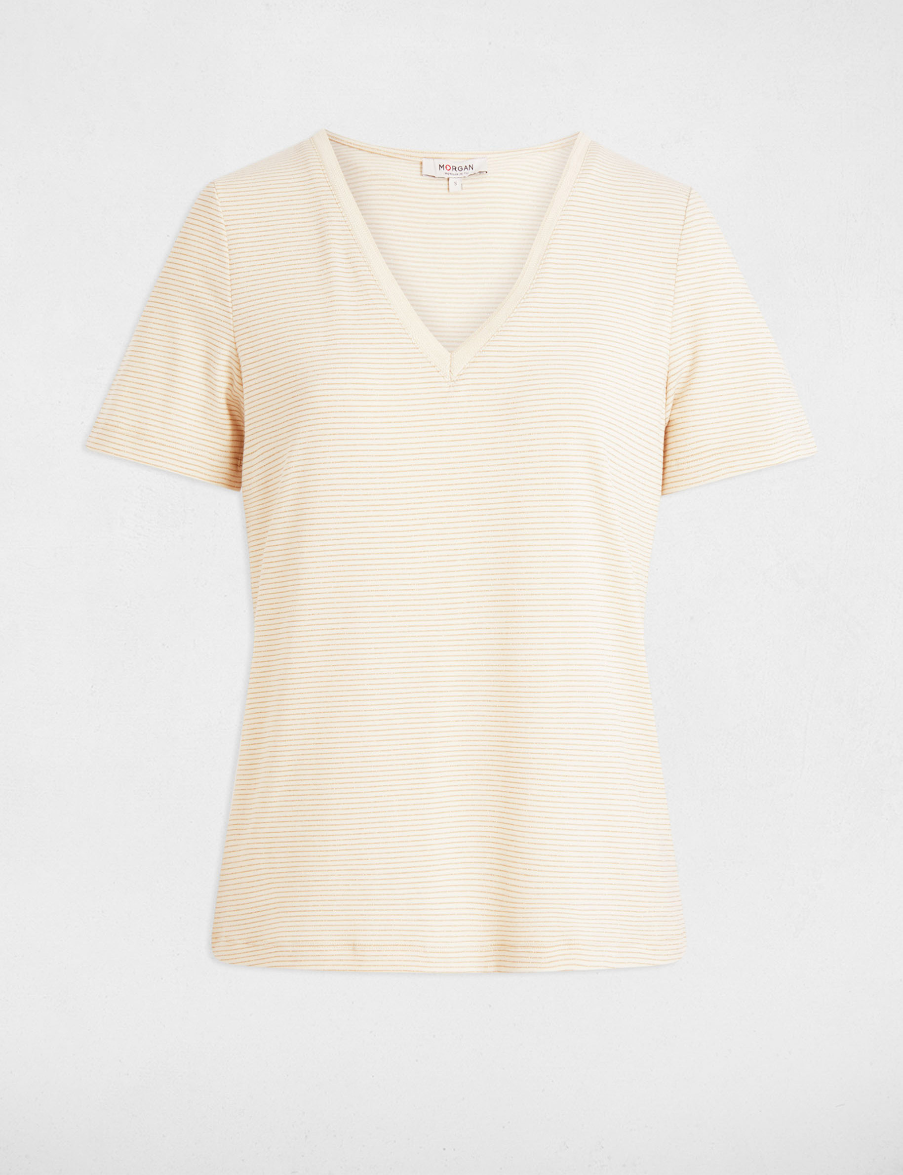 camiseta manga corta crudo mujer Camiseta manga corta crudo mujer