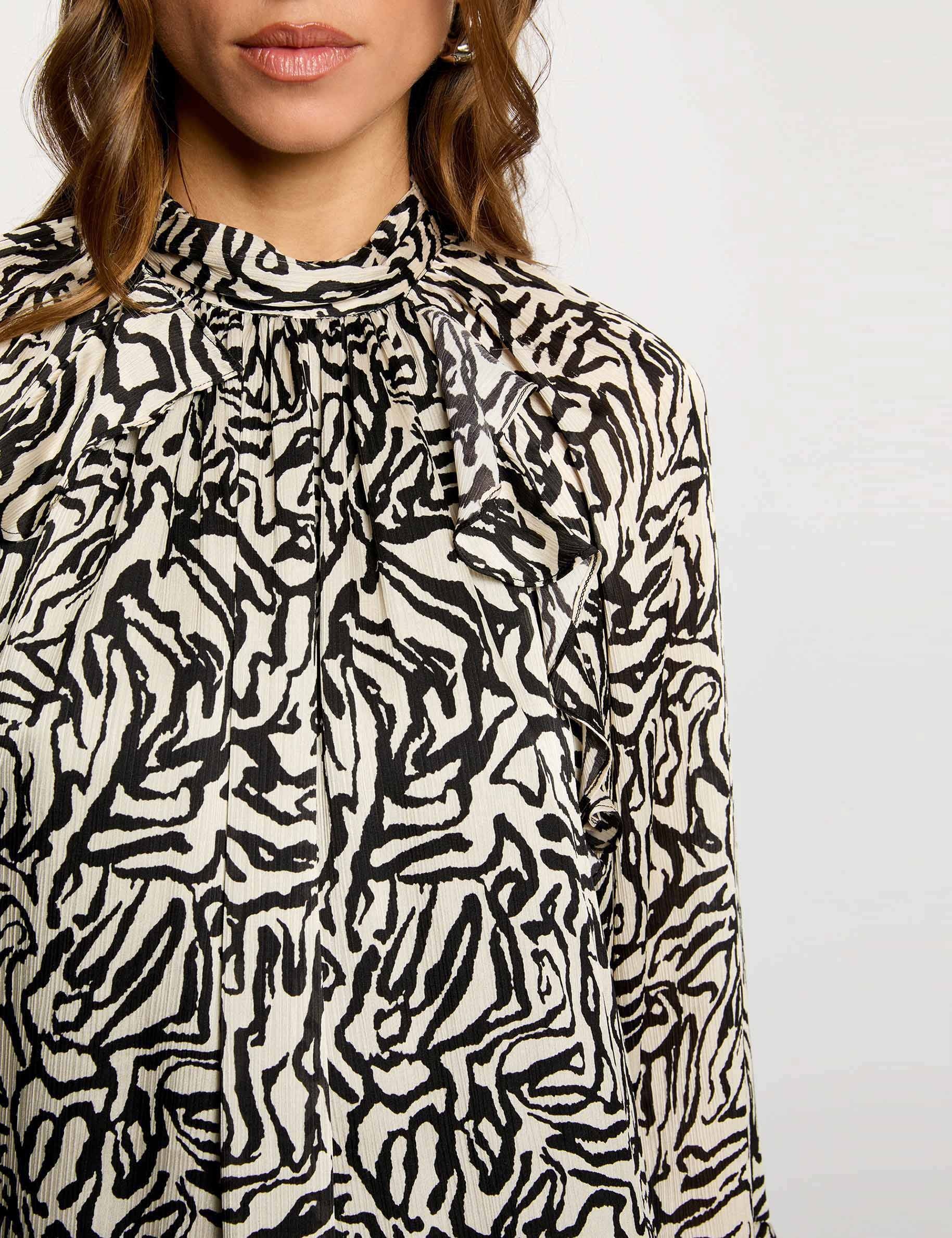 Vestido corto plisado multicolor mujer