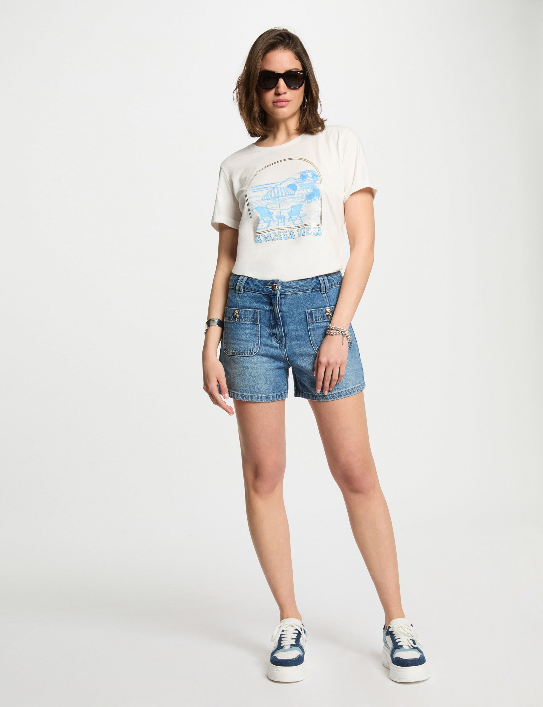 camiseta con mensaje blanco mujer Camiseta con mensaje blanco mujer