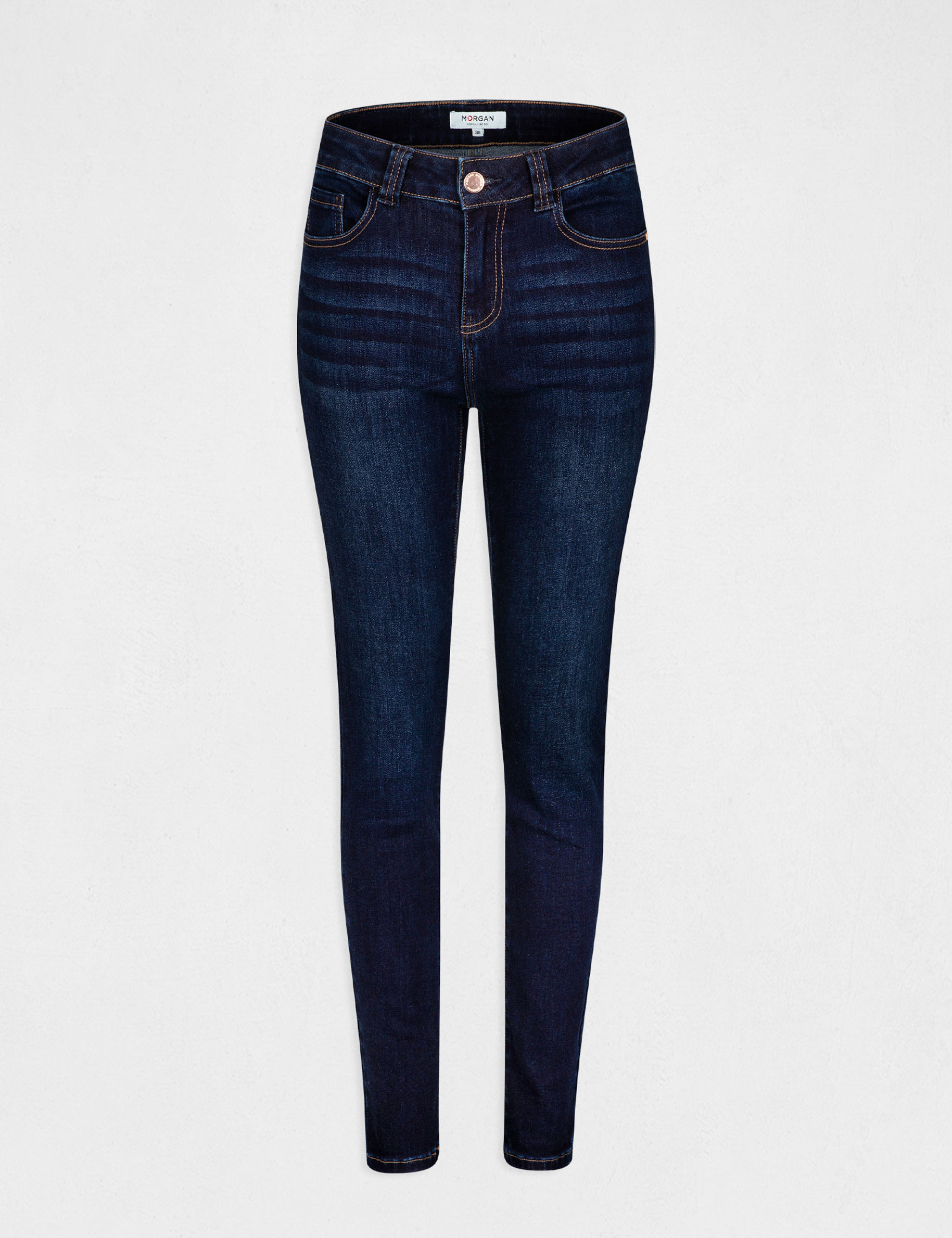 Vaquero slim talle alto vaquero stone mujer