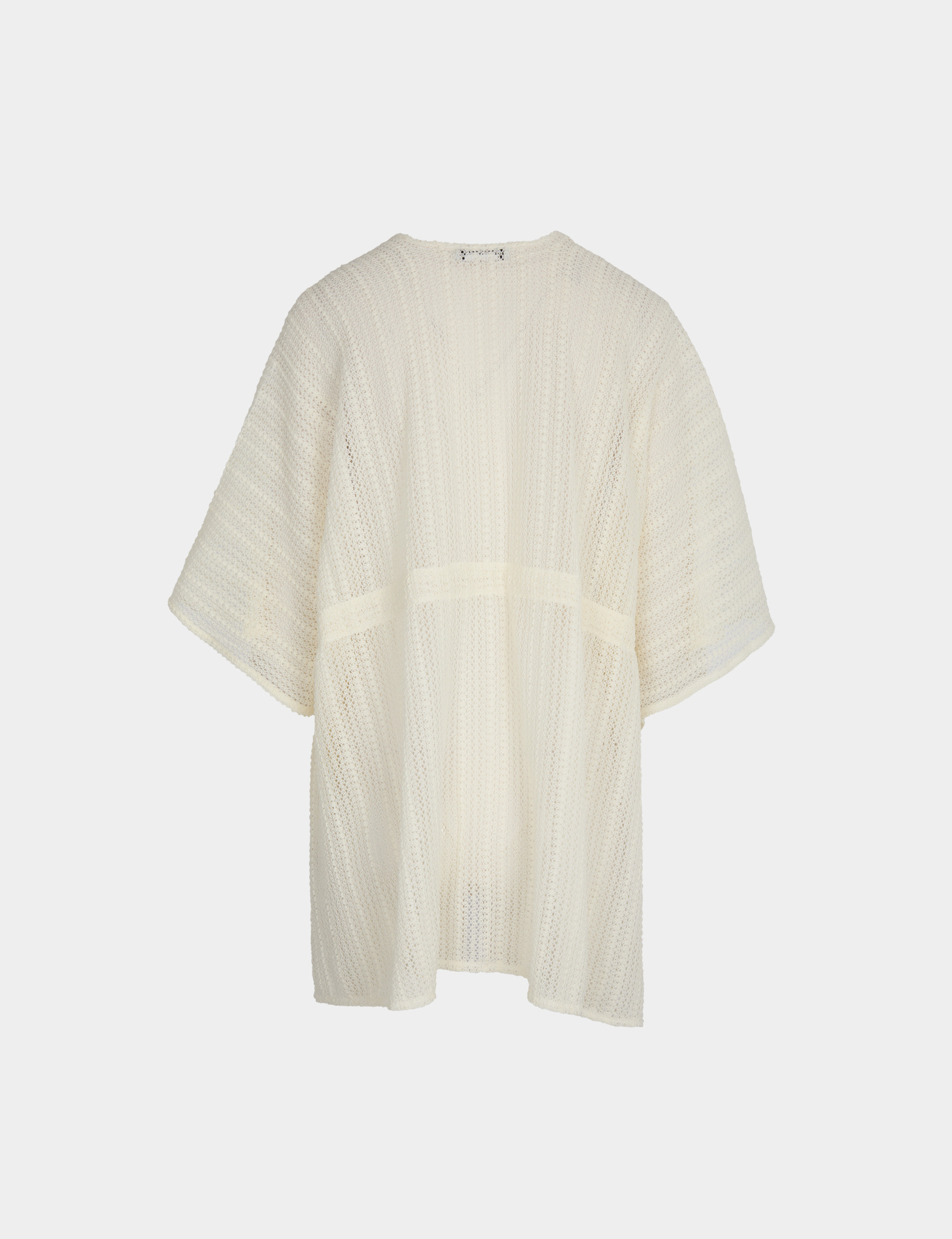 Poncho cuello v blanco mujer