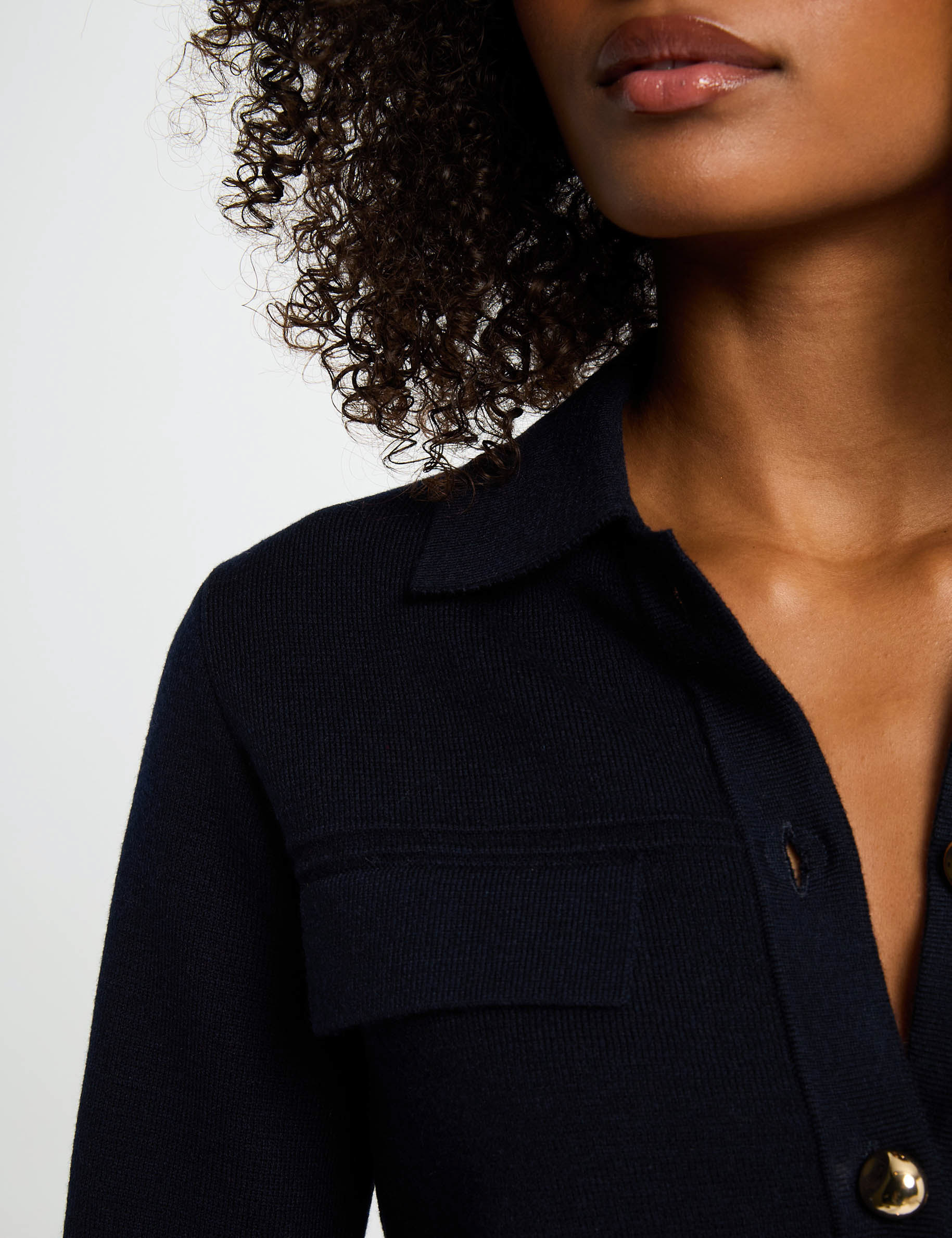 cardigan manga larga azul marino mujer Cárdigan manga larga azul marino mujer