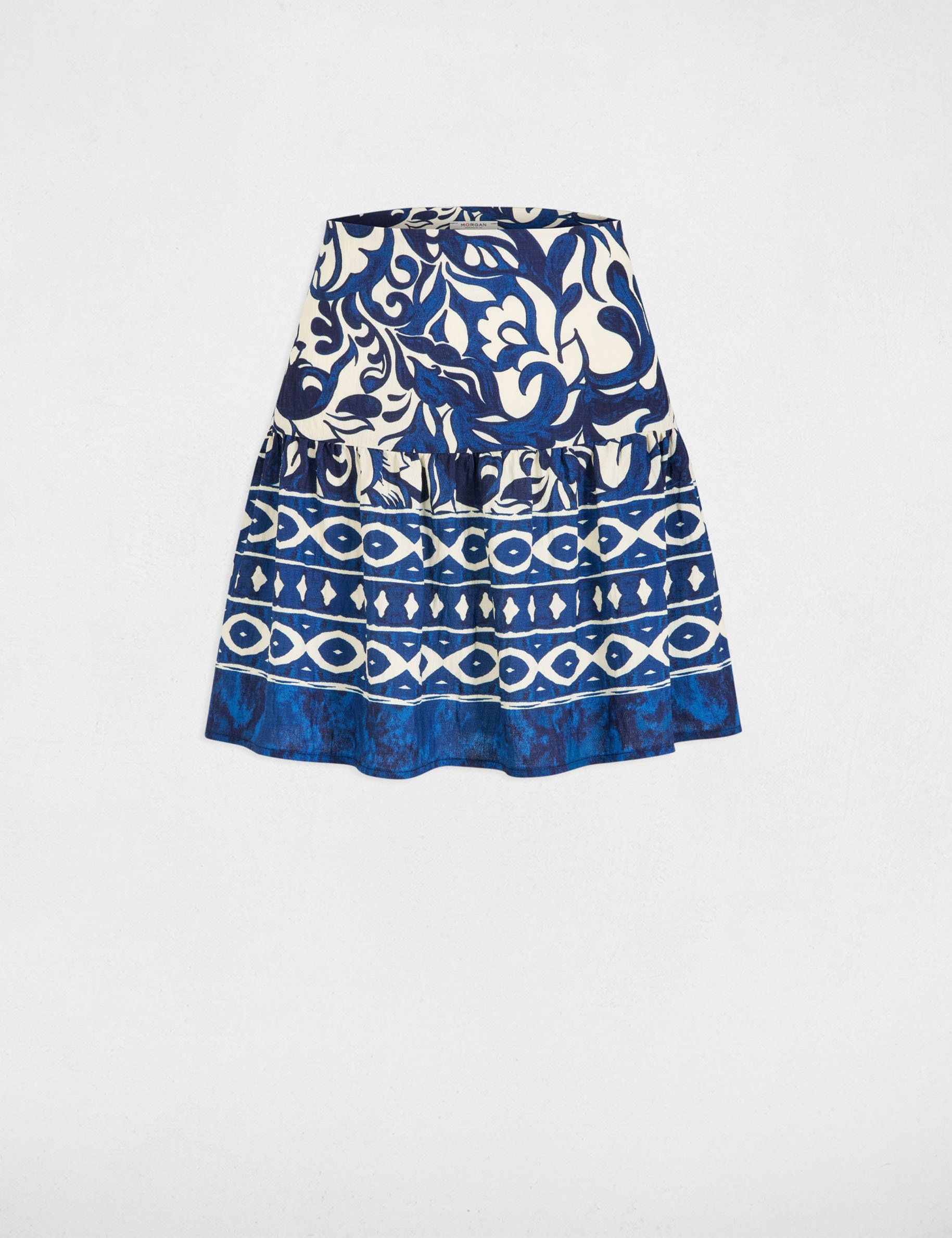 falda corta estampado multicolor mujer Falda corta estampado multicolor mujer