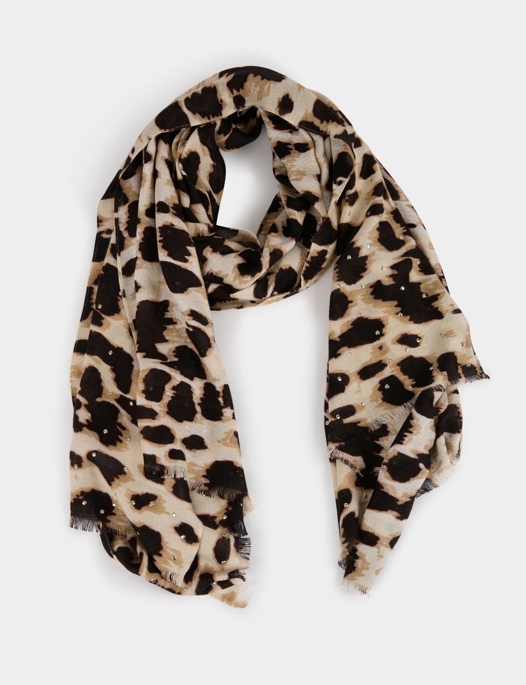 fular estampado de leopardo multicolor mujer Fular estampado de leopardo multicolor mujer