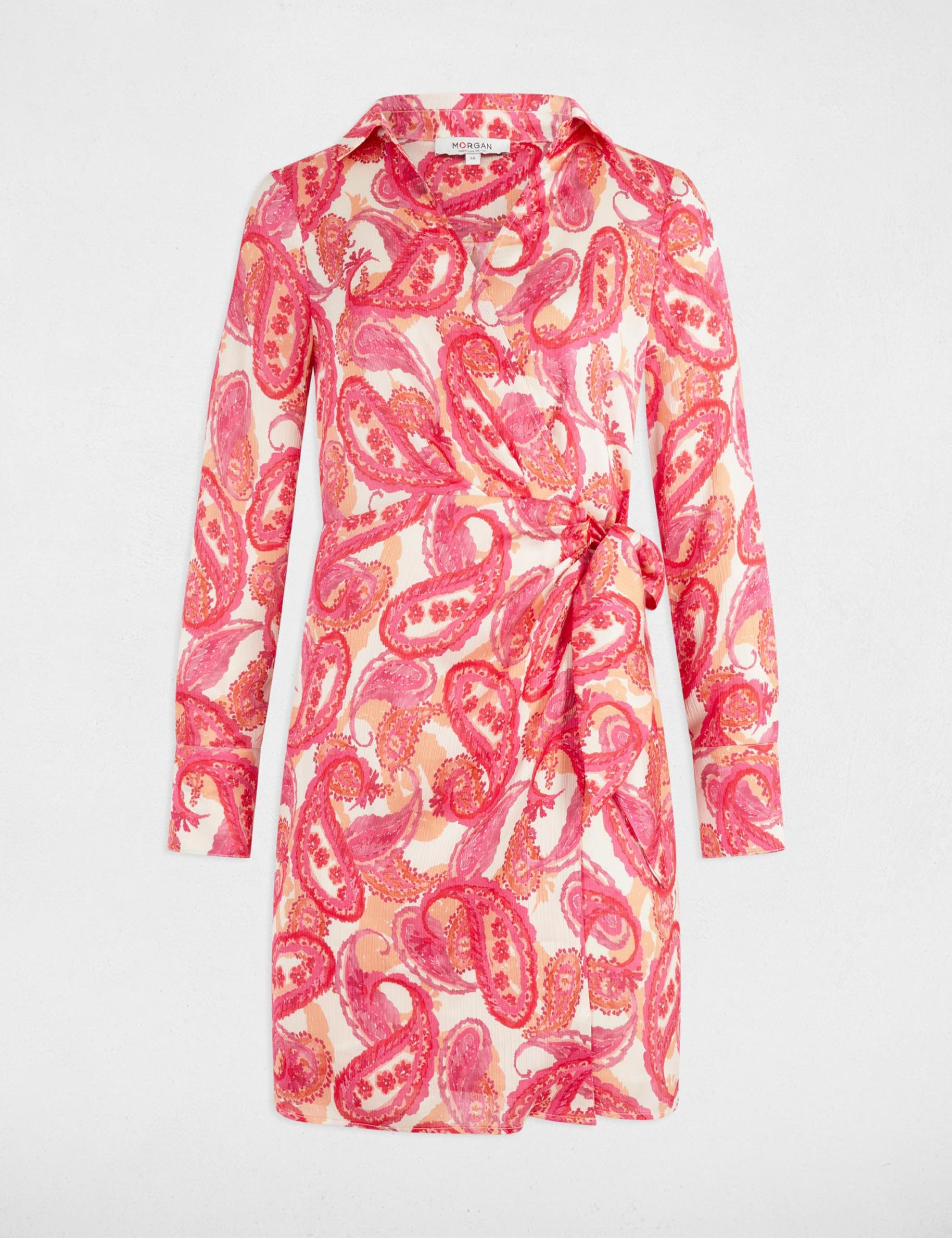 vestido corto cruzado multicolor mujer Vestido corto cruzado multicolor mujer