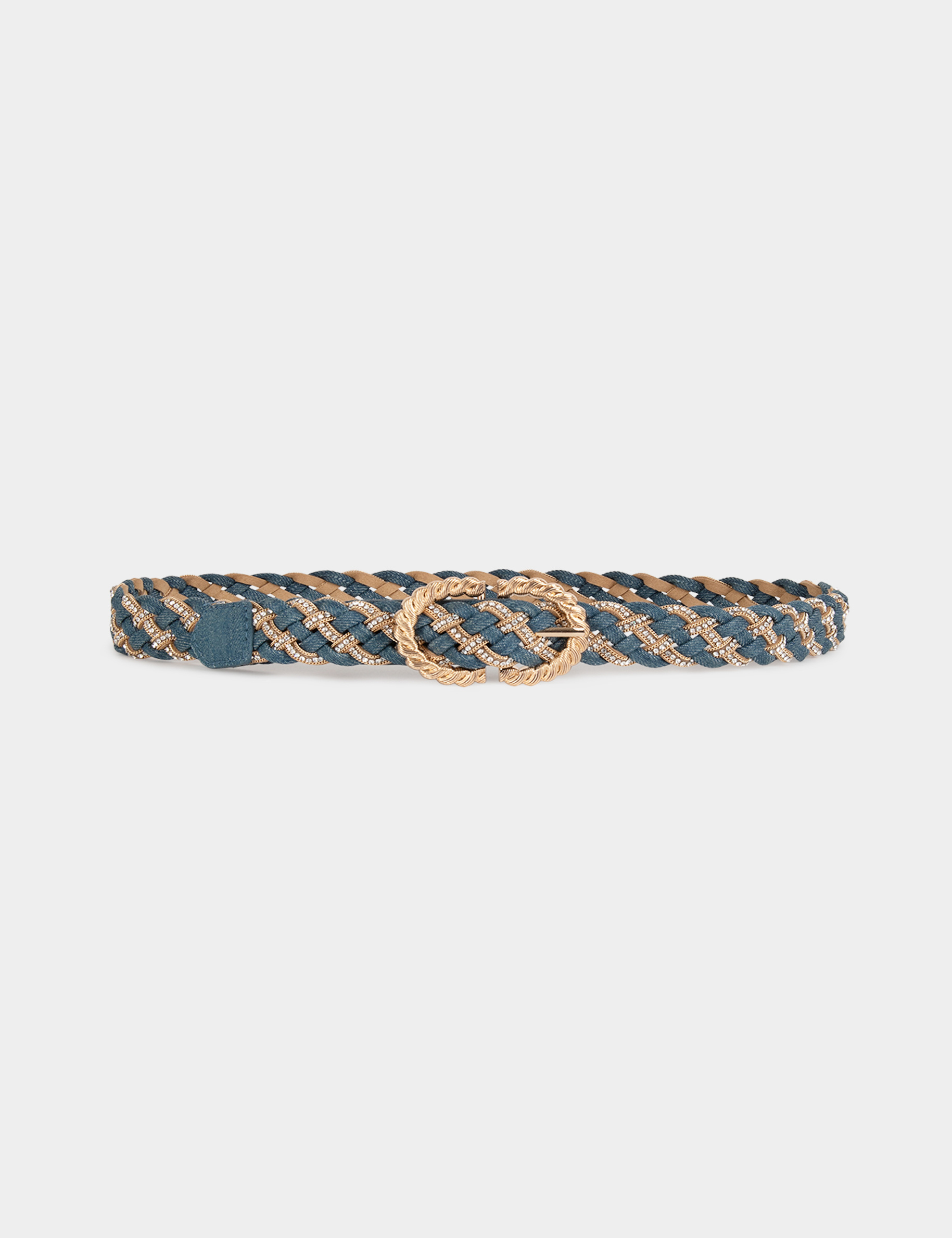 cinturon vaquero trenzado denim stone mujer Cinturón vaquero trenzado denim stone mujer