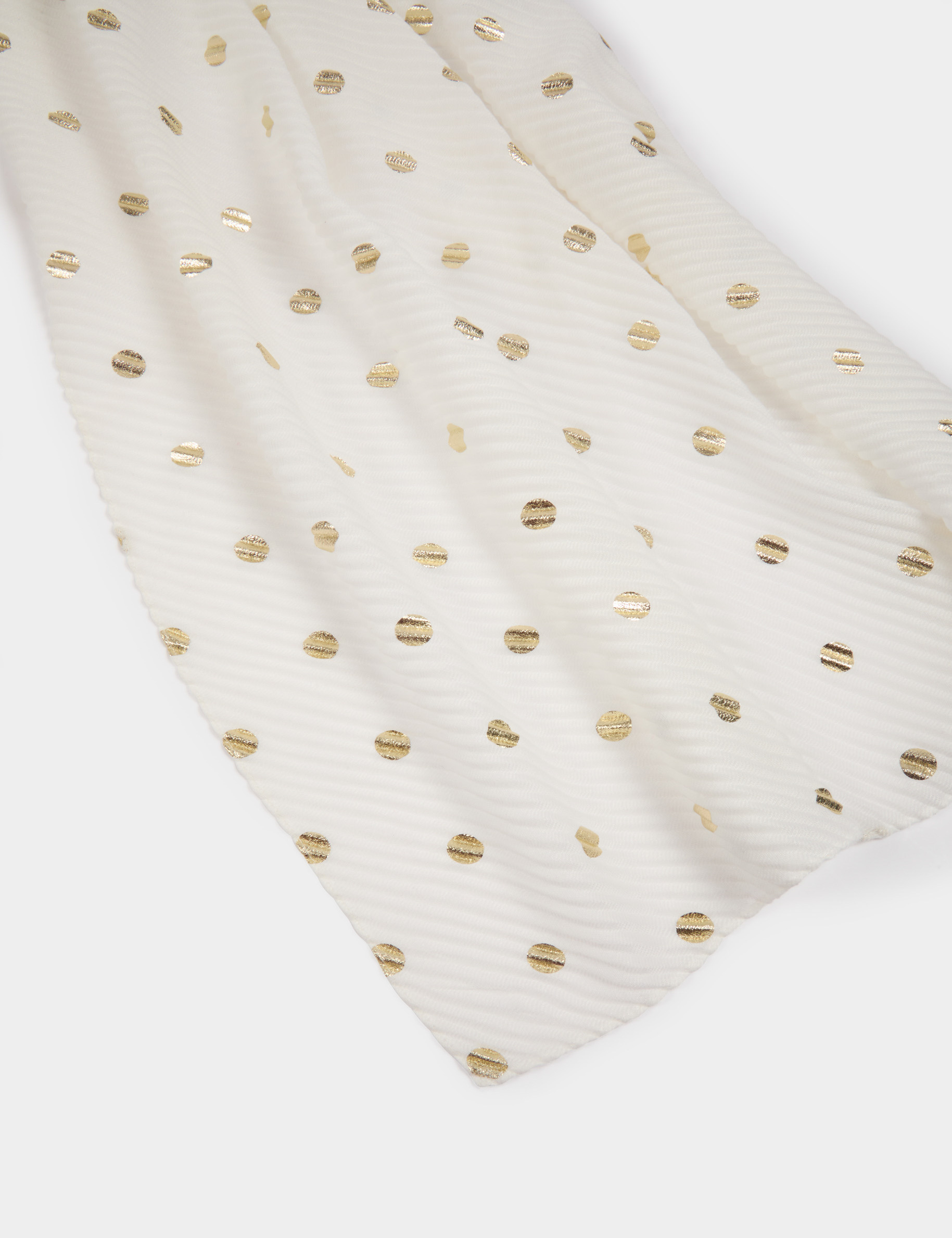 Pa&ntilde;uelo de lunares blanco mujer