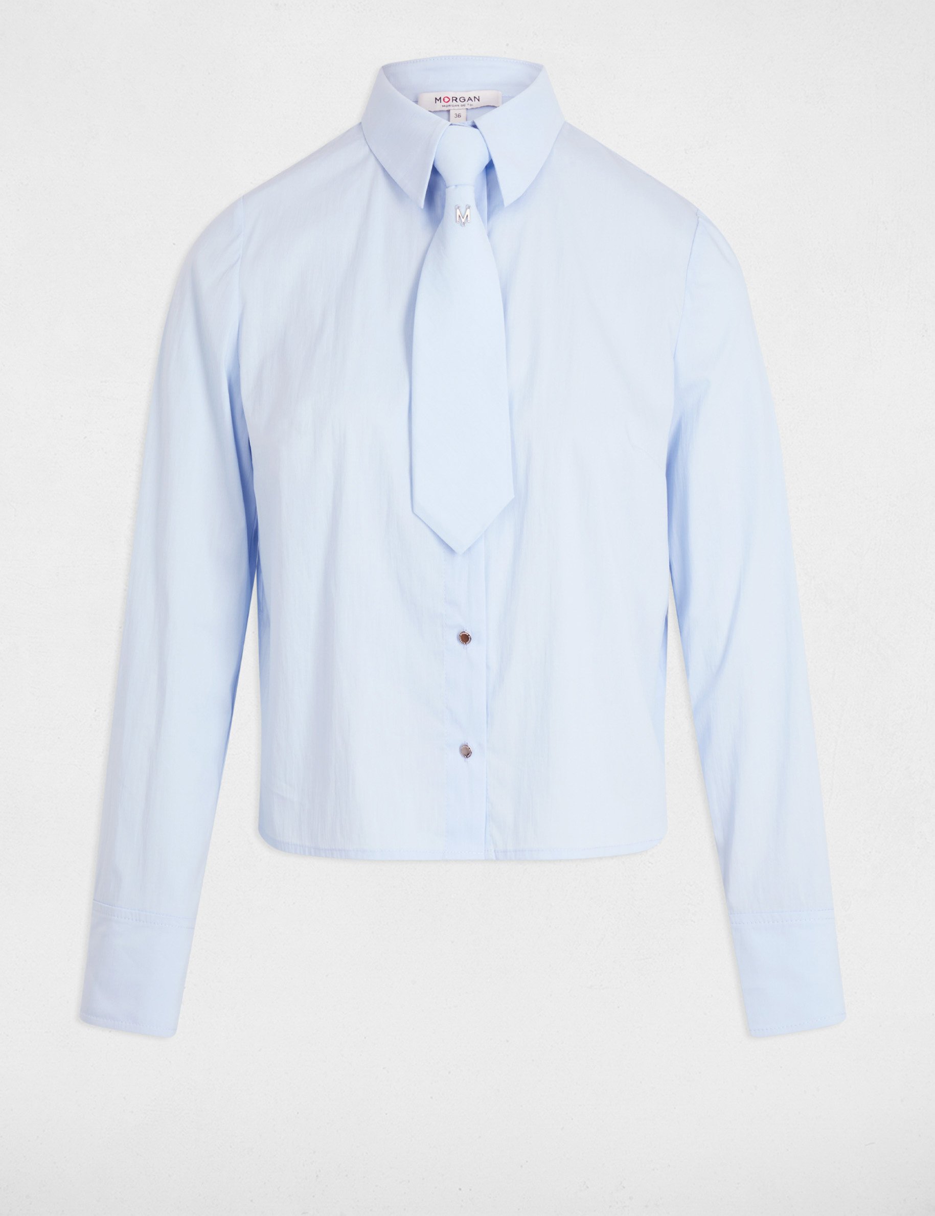 camisa manga larga azul cielo mujer Camisa manga larga azul cielo mujer