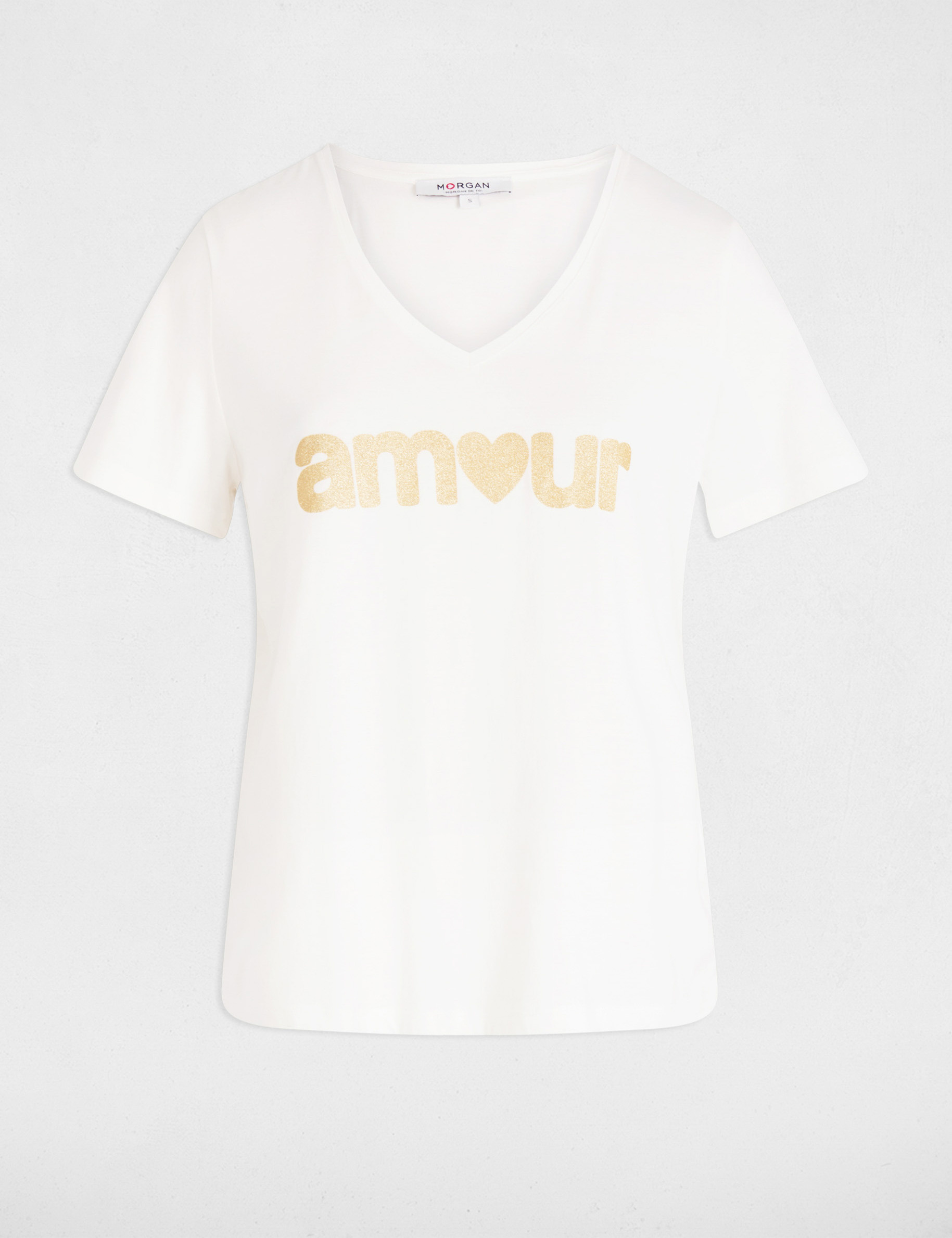 camiseta con inscripcion blanco mujer Camiseta con inscripción blanco mujer