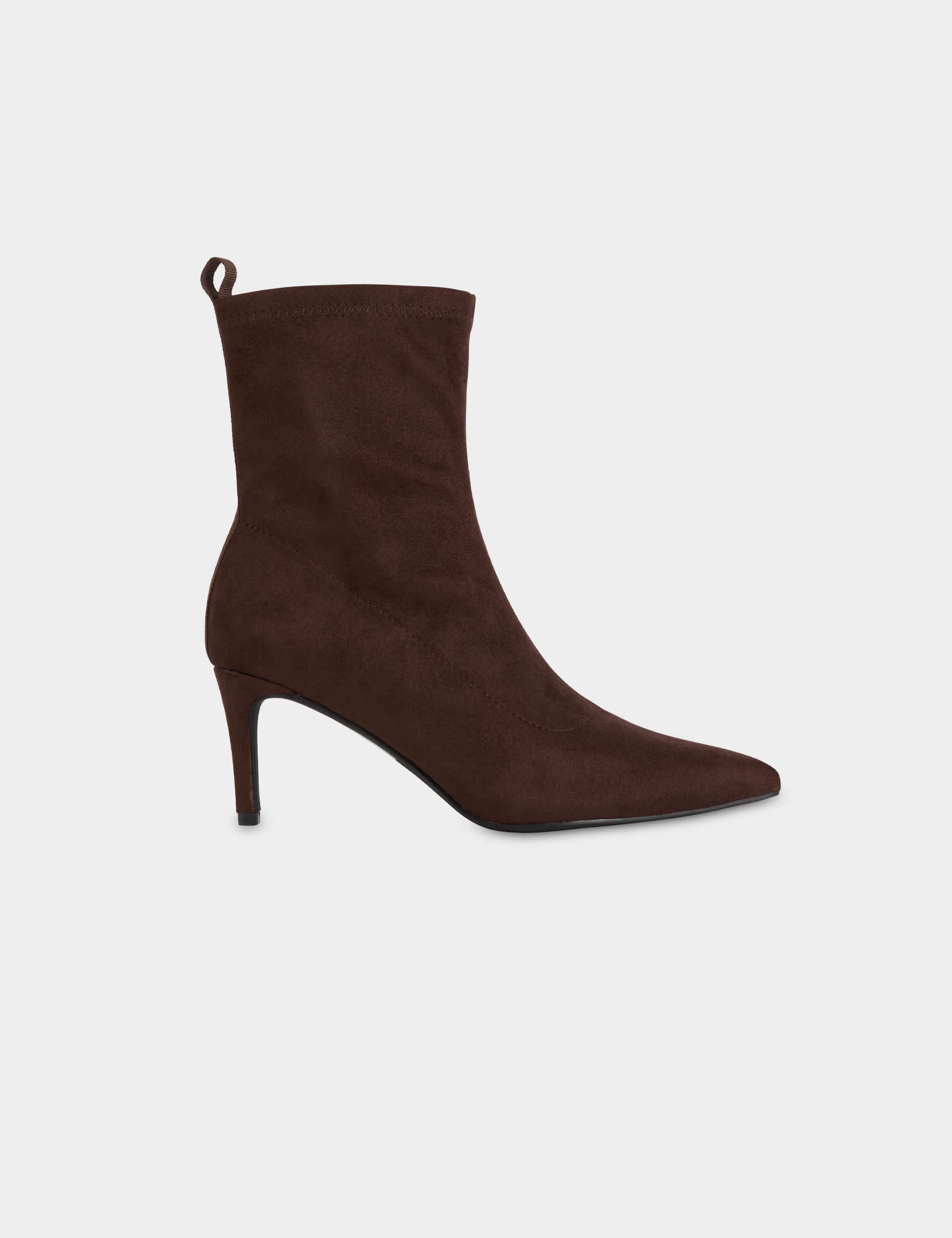 Bota de antelina marr&oacute;n oscuro mujer