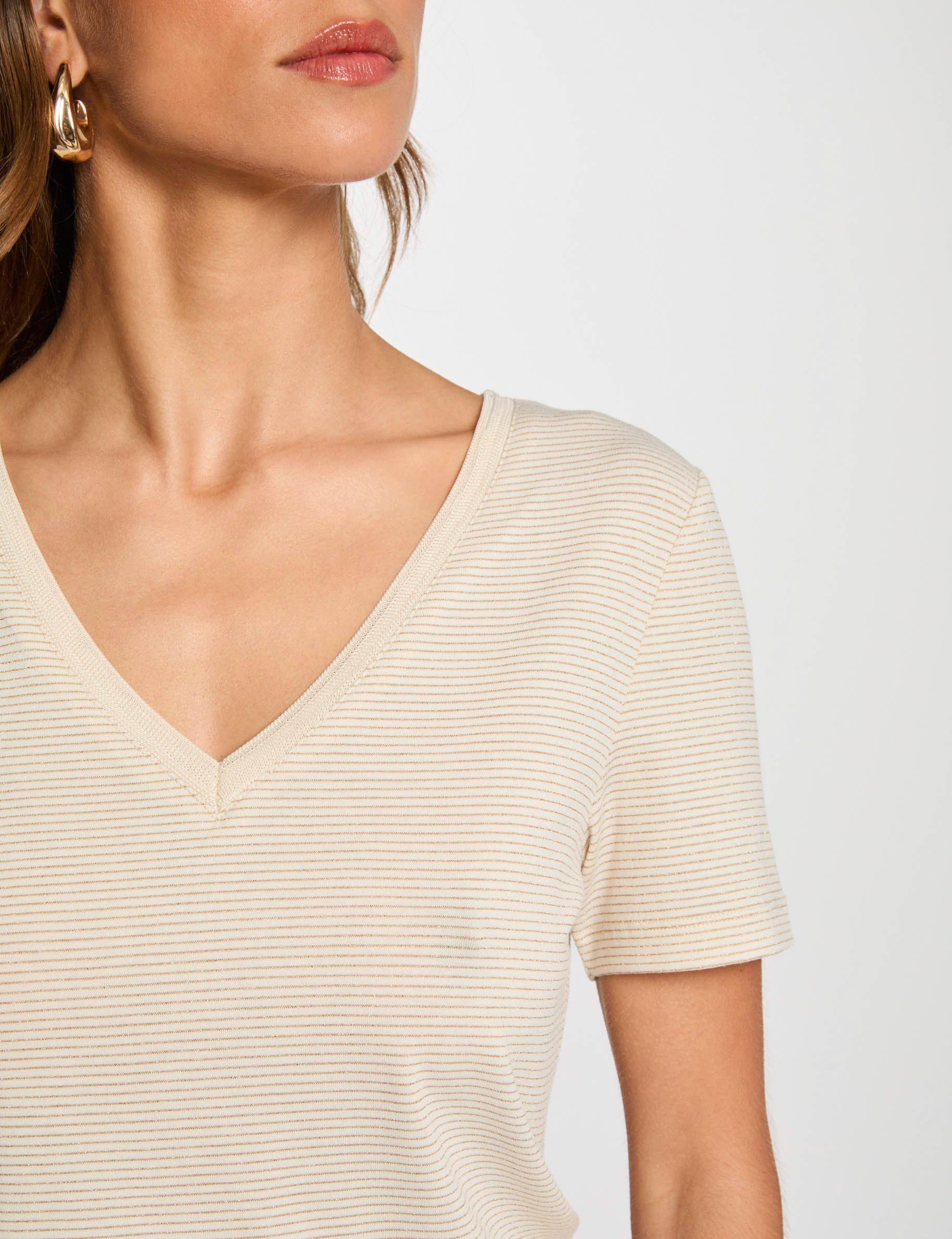 camiseta manga corta crudo mujer Camiseta manga corta crudo mujer