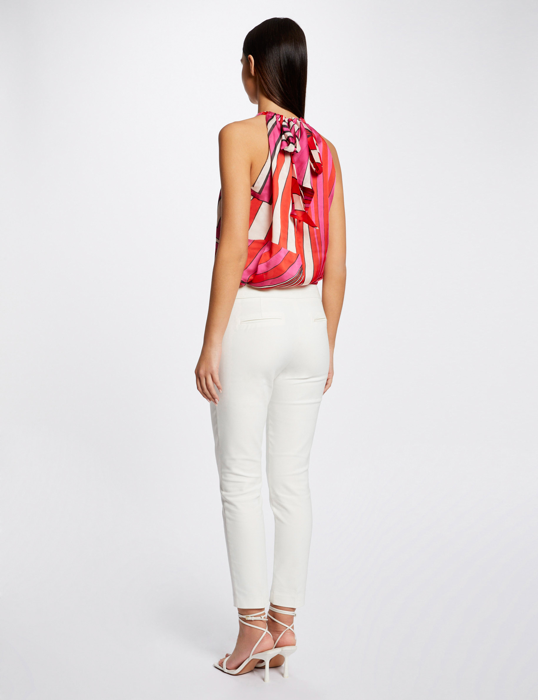 Blusa sin mangas estampado geométrico multicolor mujer Blusa sin mangas estampado geométrico multicolor mujer