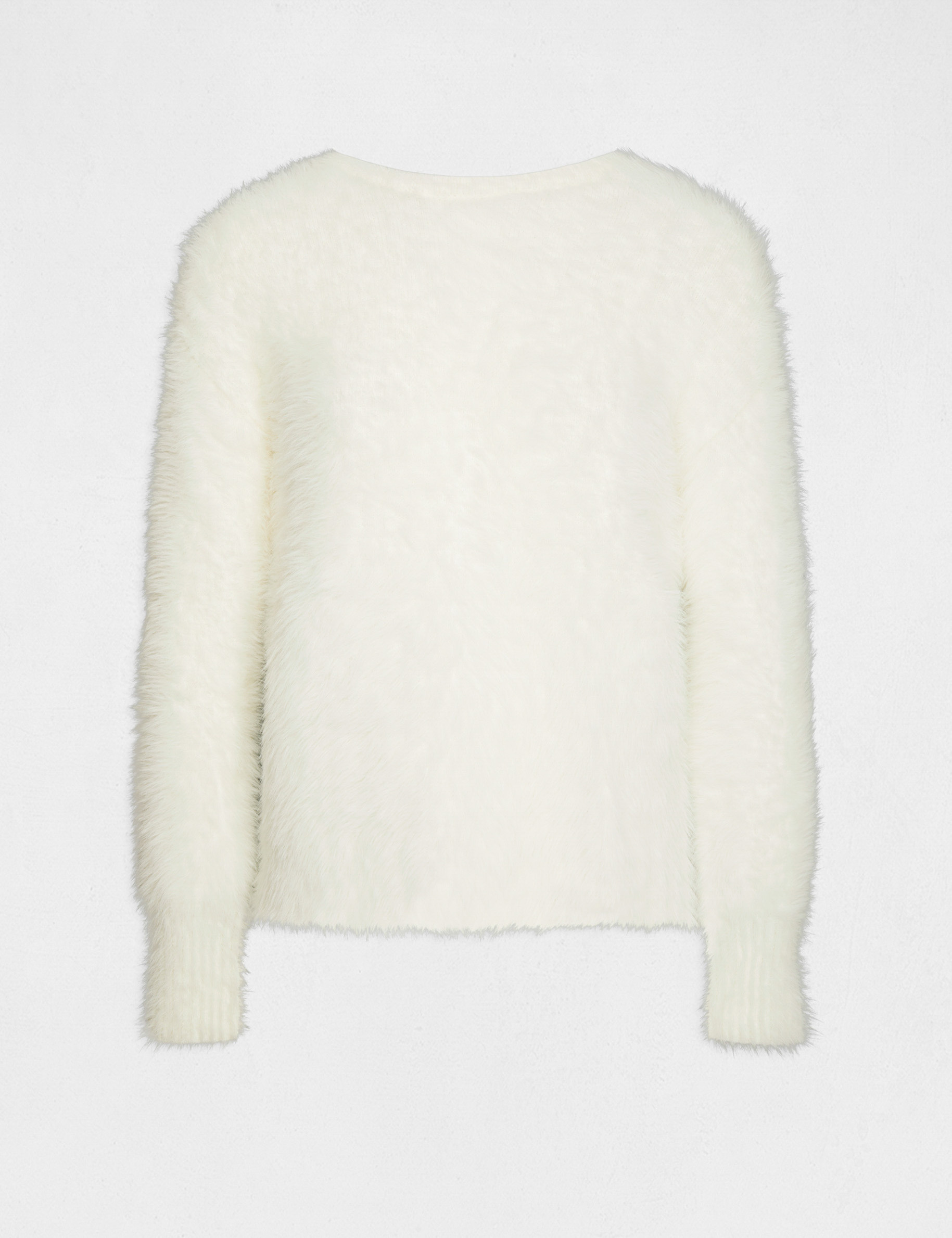 jersey manga larga con espalda abertura crudo mujer Jersey manga larga con espalda abertura crudo mujer