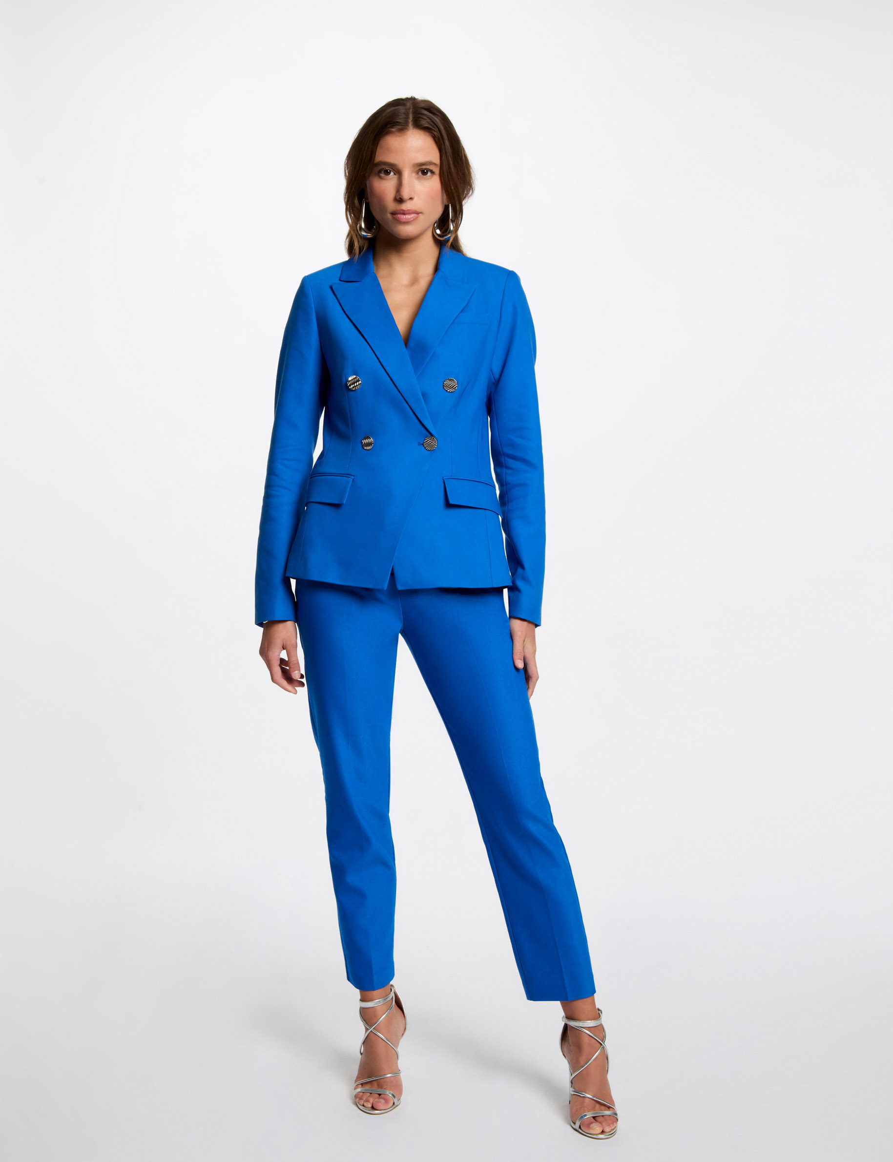 americana doble botonadura azul electrico mujer Americana doble botonadura azul eléctrico mujer