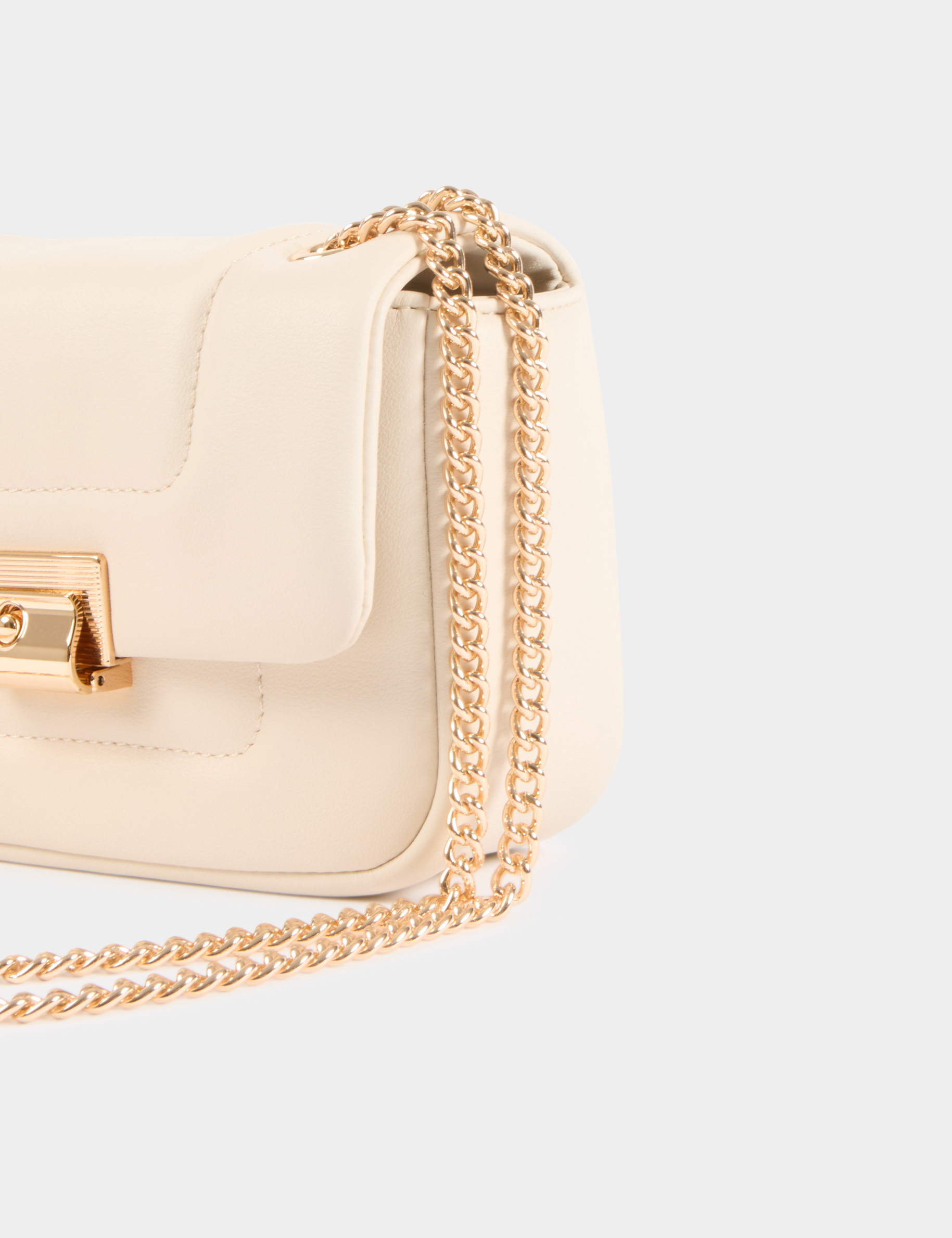 Bolso cartera de mano marfil mujer