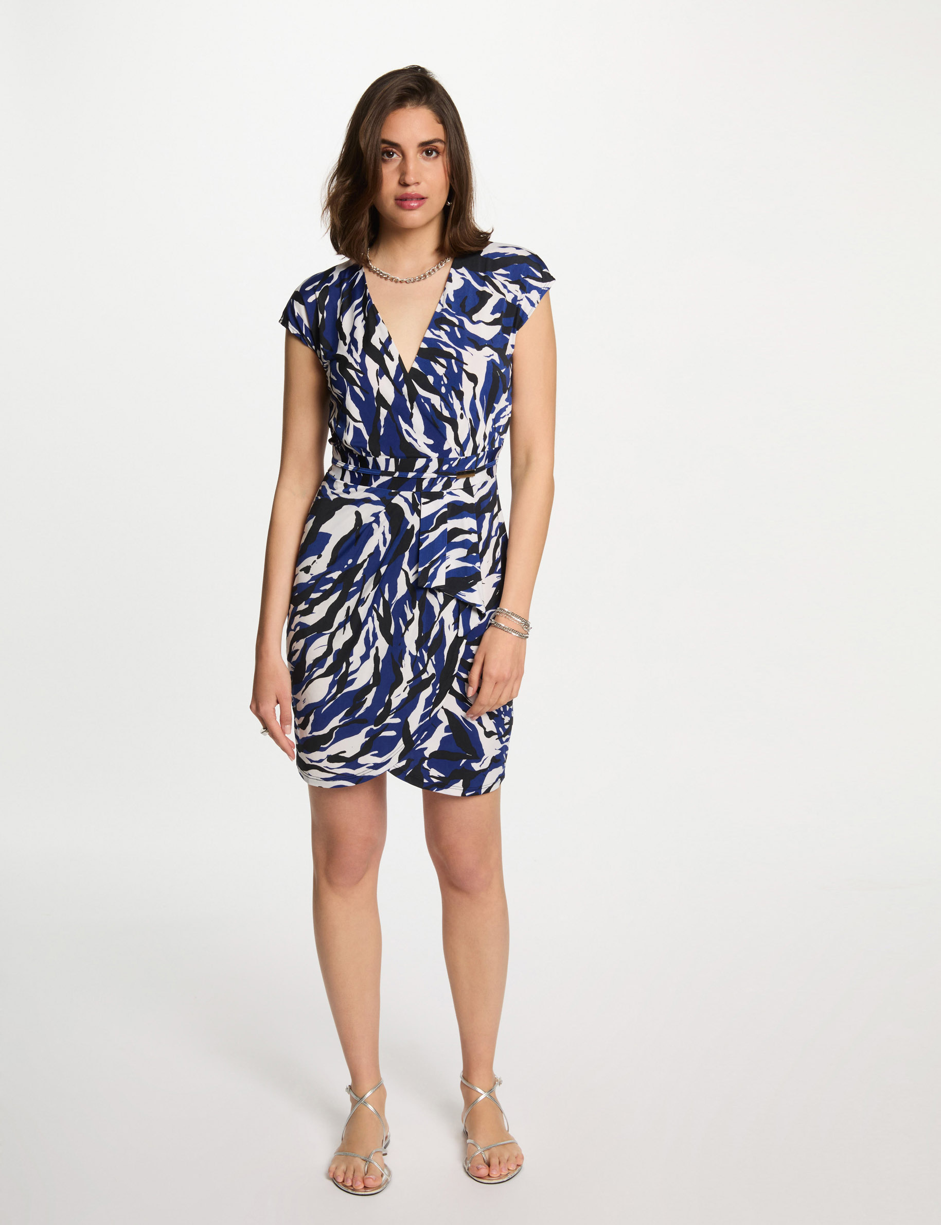vestido corto estampado multicolor mujer Vestido corto estampado multicolor mujer