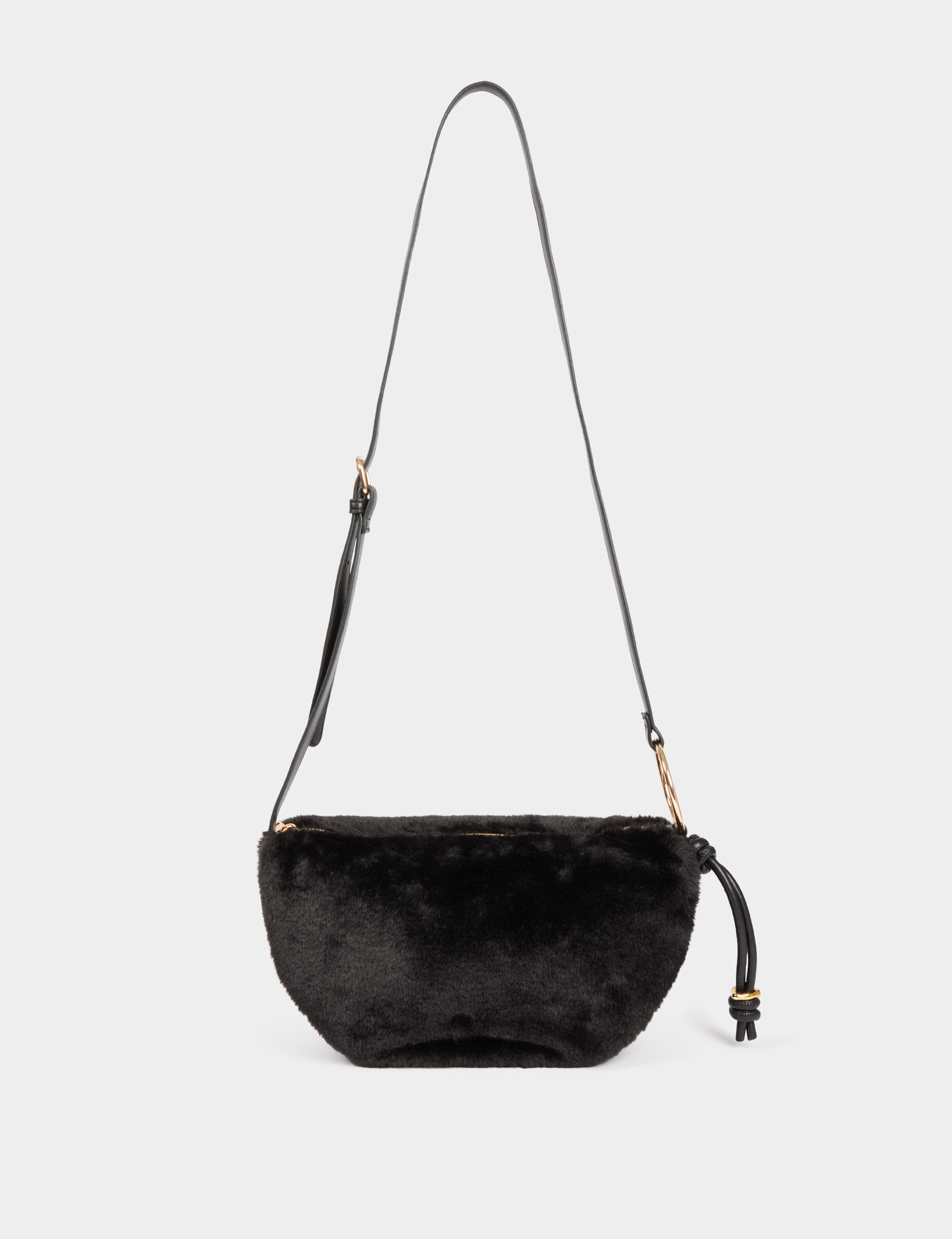 Bolso media luna negro mujer