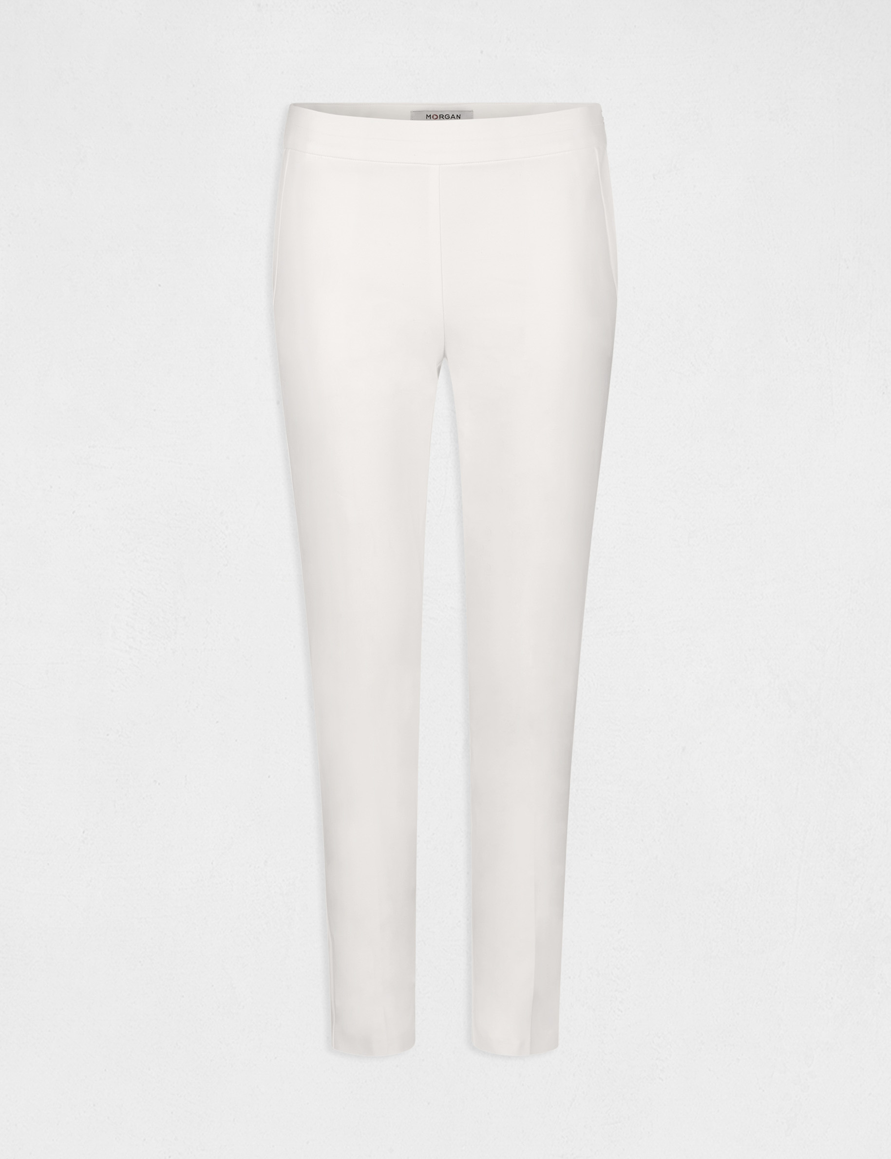 pantalon cigarette estilo corto marfil mujer Pantalón cigarette estilo corto marfil mujer