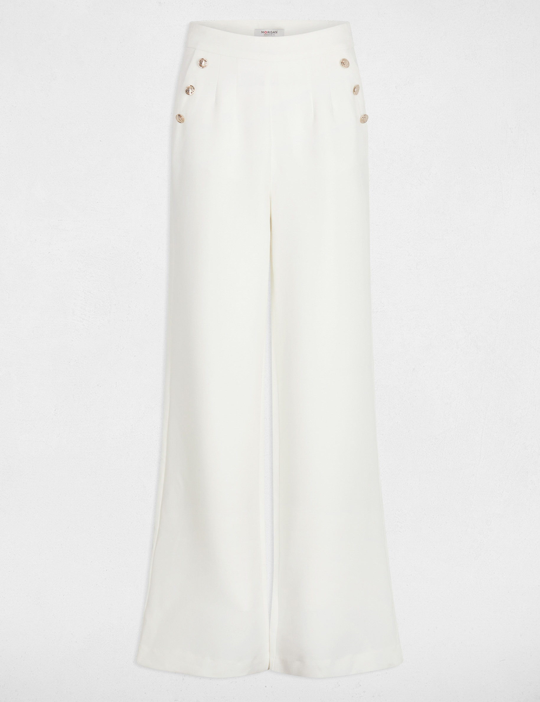 pantalon pernera ancha blanco mujer Pantalón pernera ancha blanco mujer