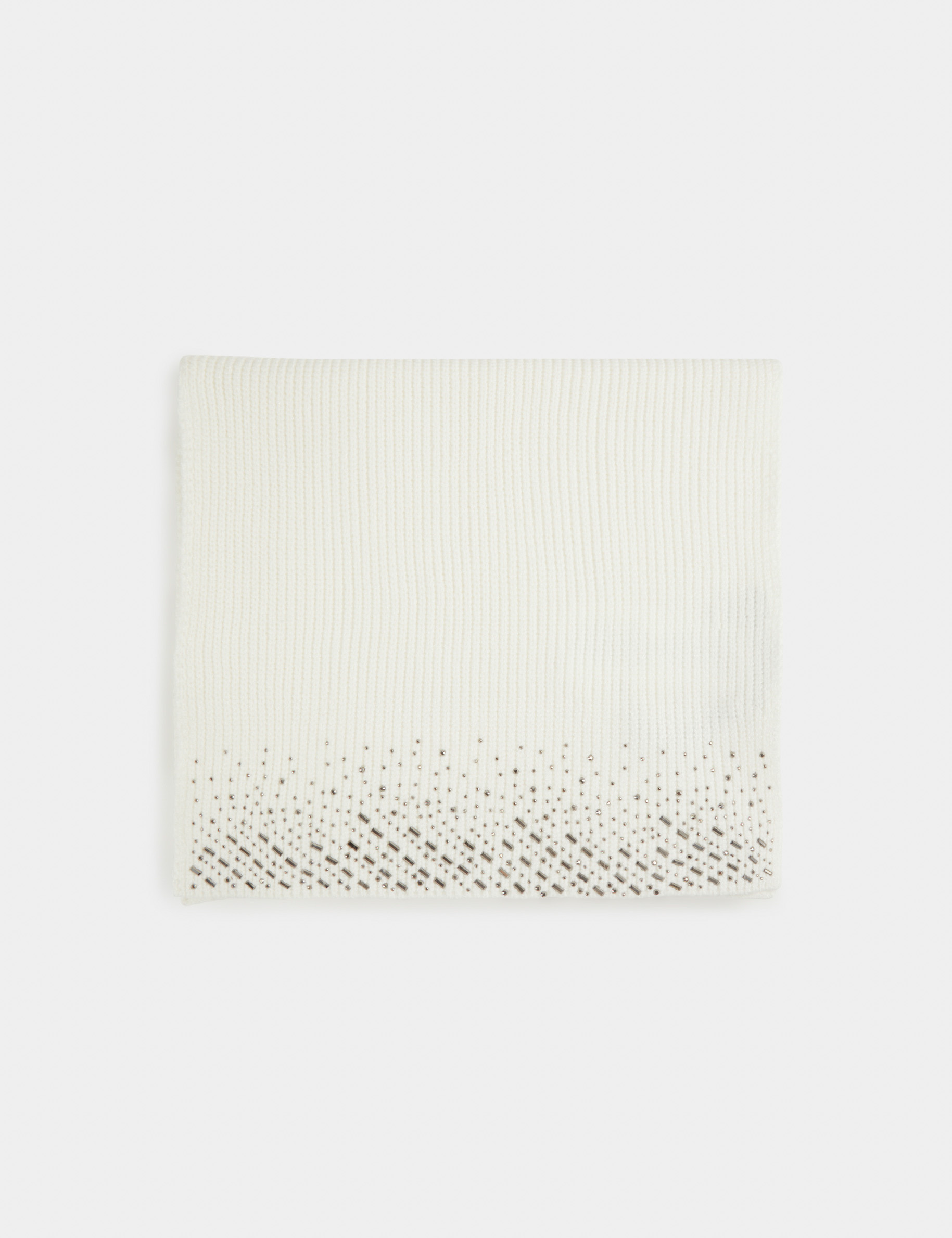 bufunda de punto con strass beige mujer Bufunda de punto con strass beige mujer