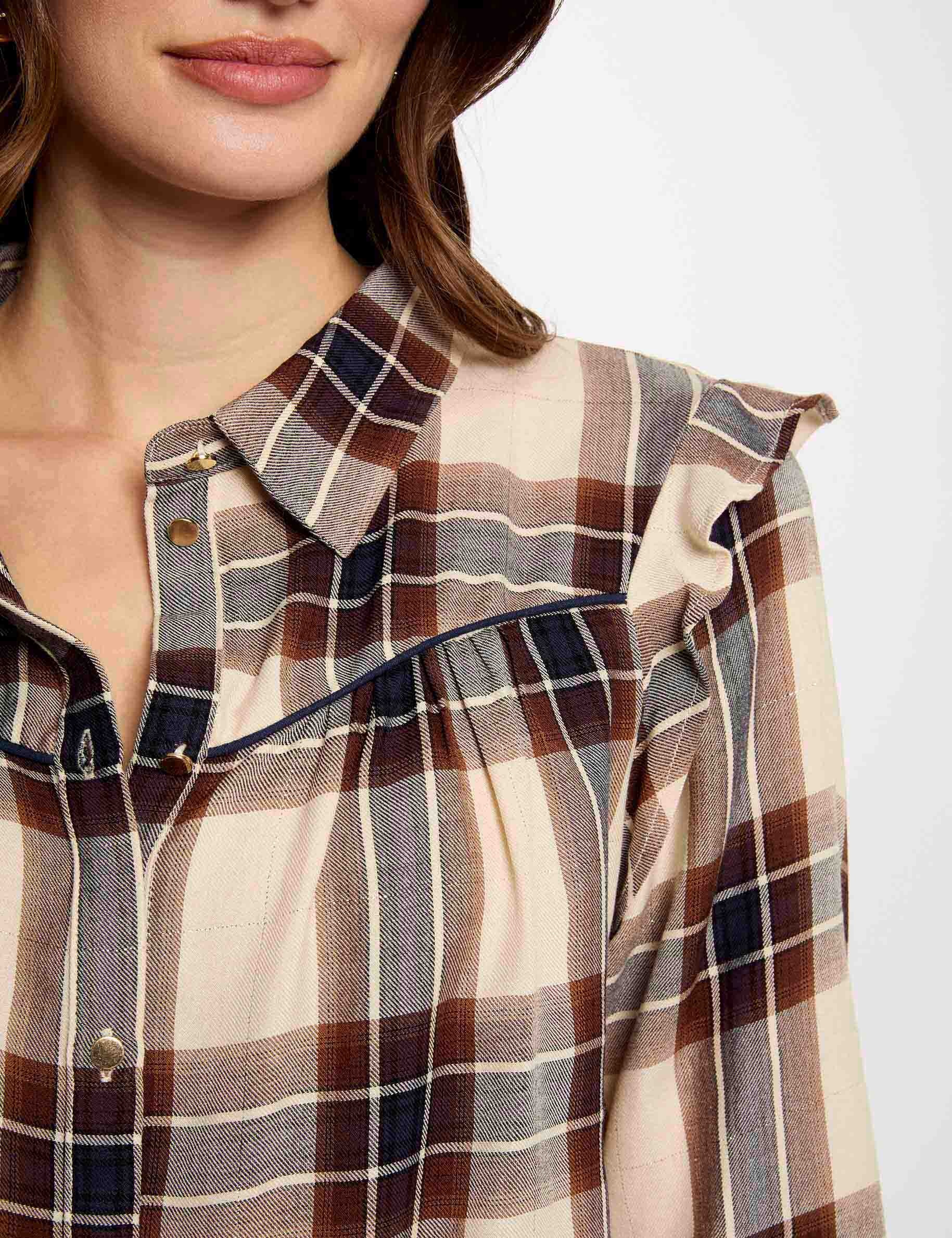 camisa manga larga multicolor mujer Camisa manga larga multicolor mujer