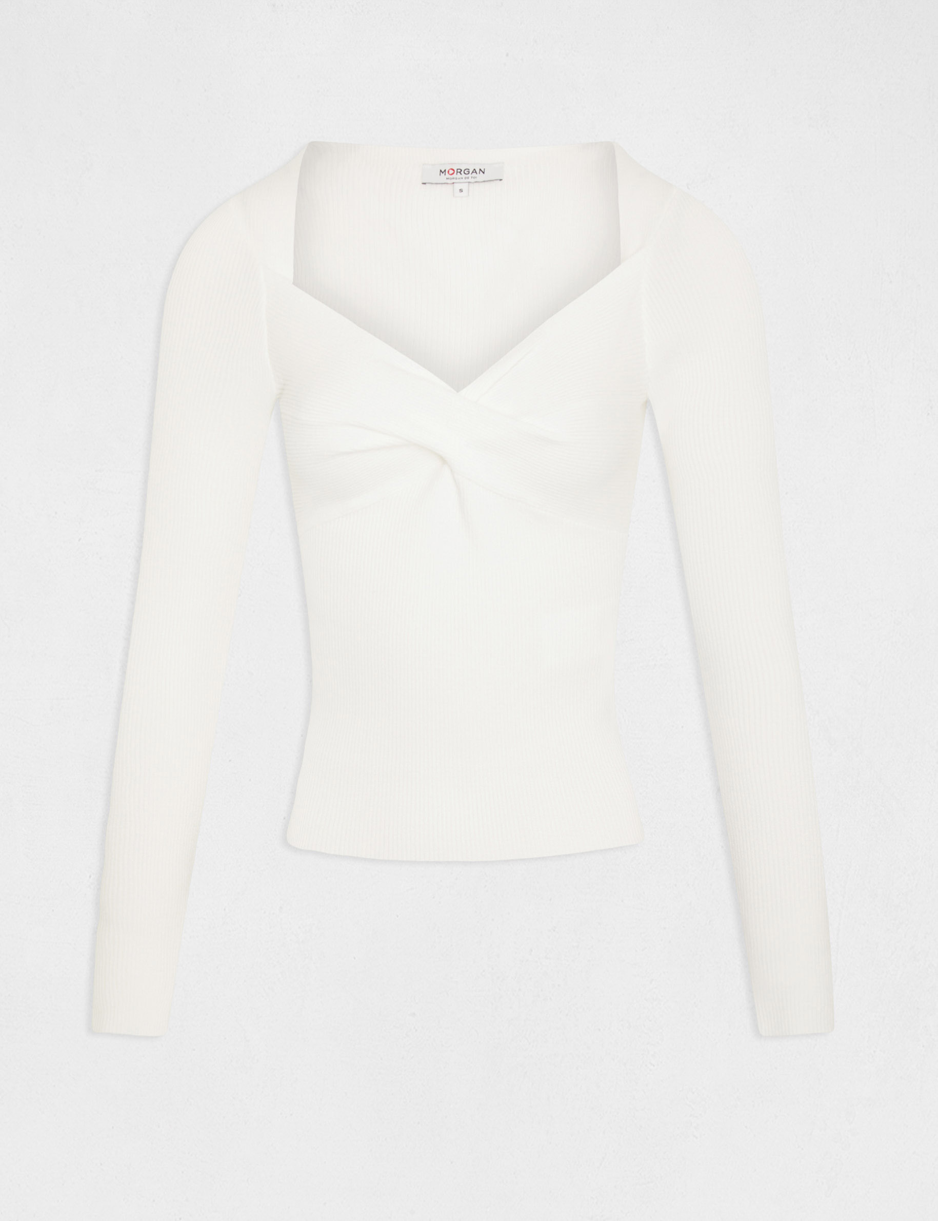 jersey manga larga cuello trenzado crudo mujer Jersey manga larga cuello trenzado crudo mujer