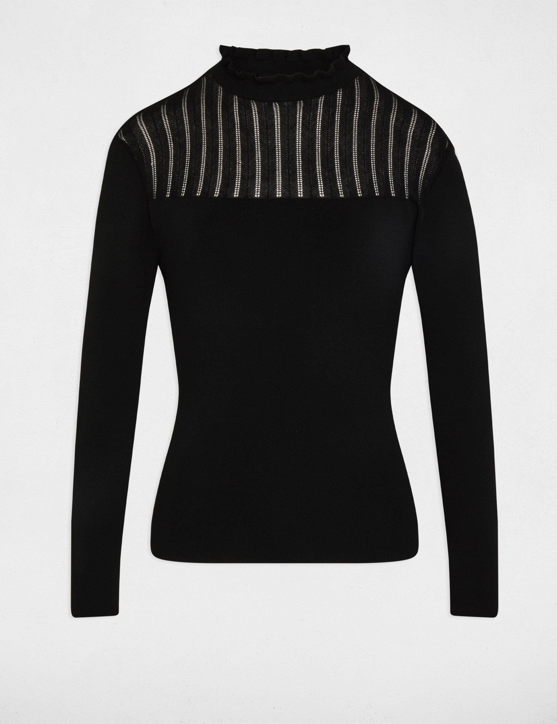 jersey con cuello alto negro mujer Jersey con cuello alto negro mujer
