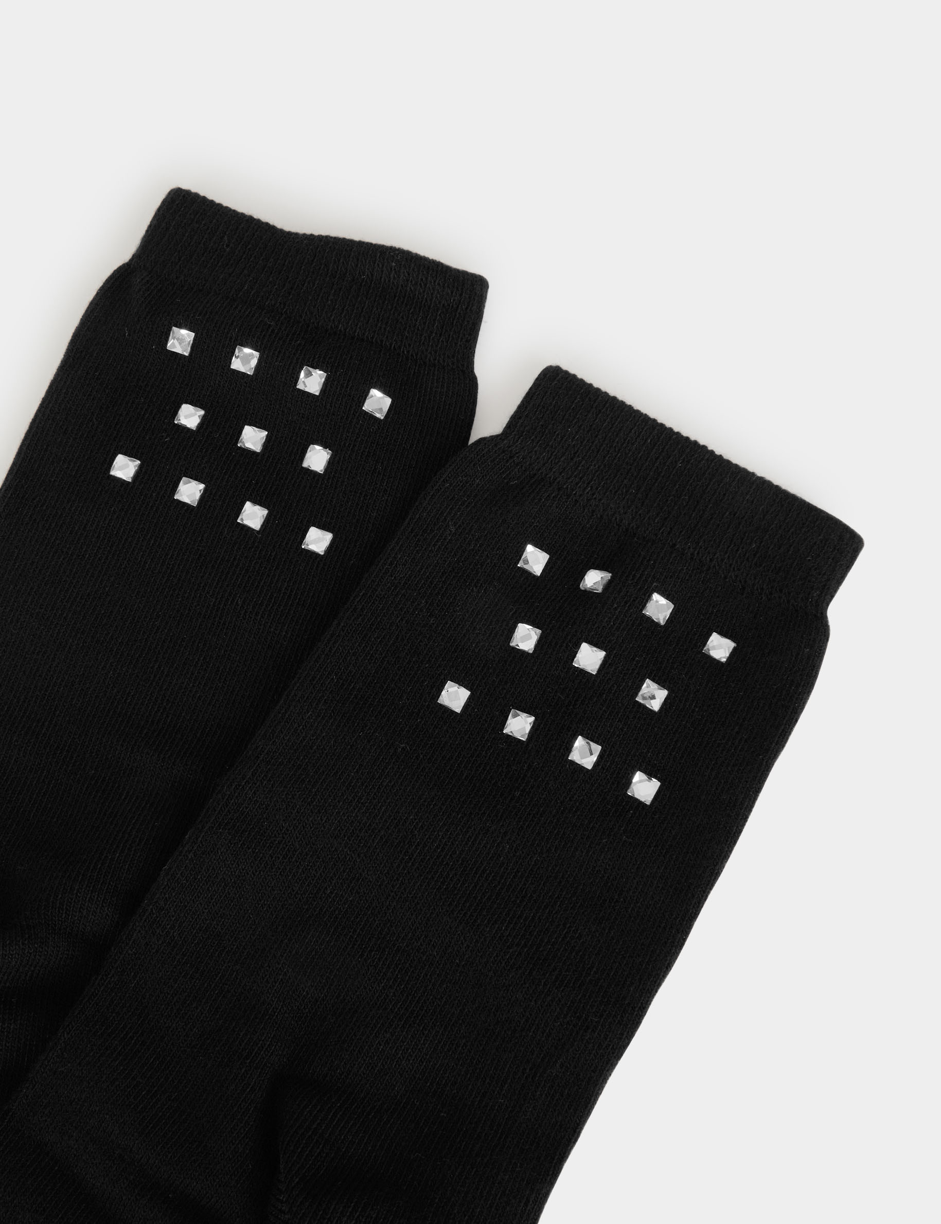 Caja 4 pares de calcetines plateado mujer