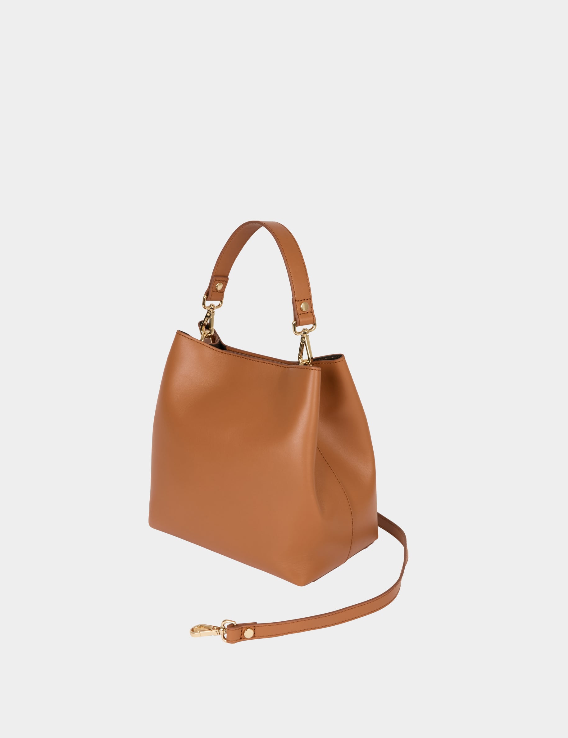 Bolso tipo saco de polipiel c&aacute;mel mujer