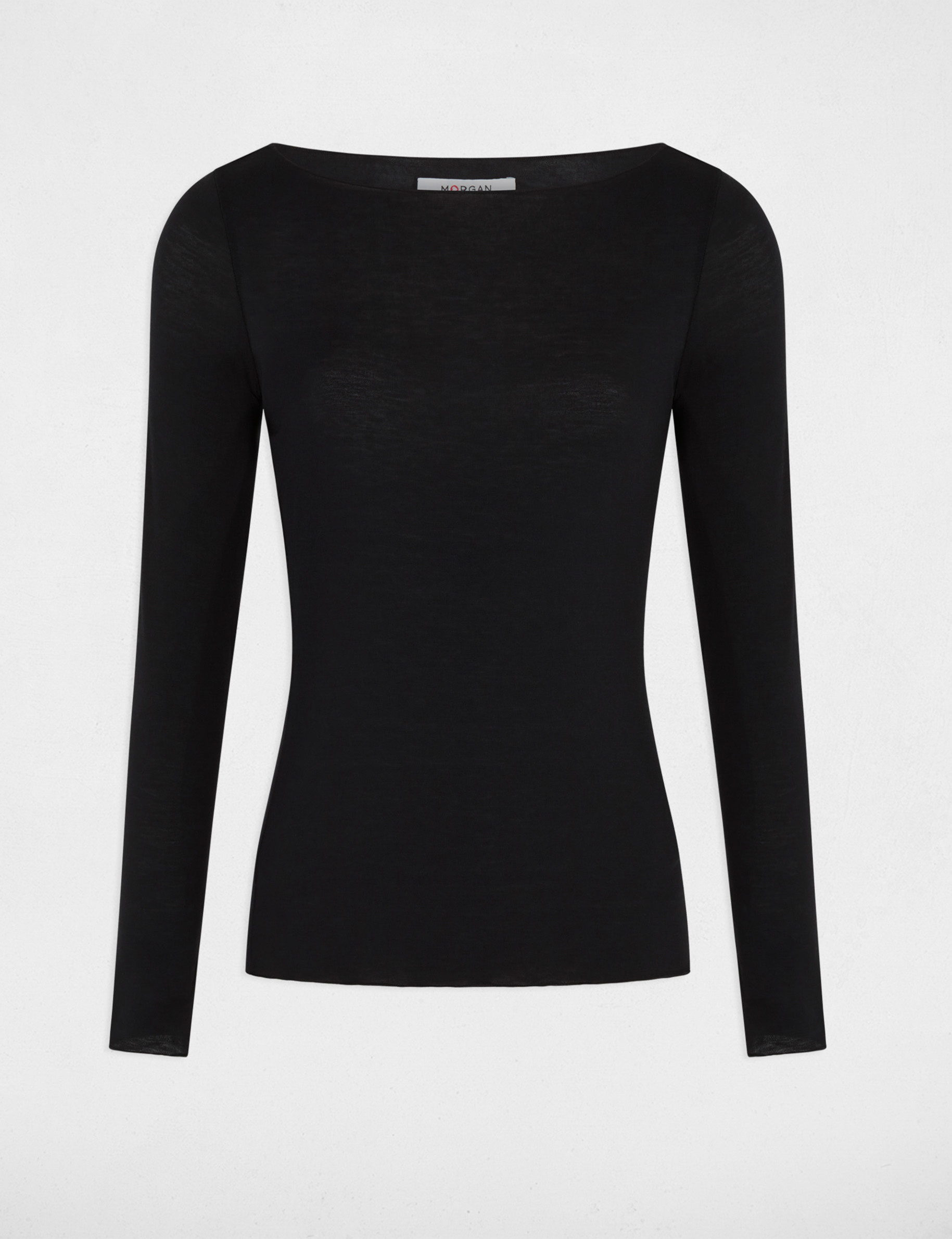 Camiseta de manga larga negro mujer